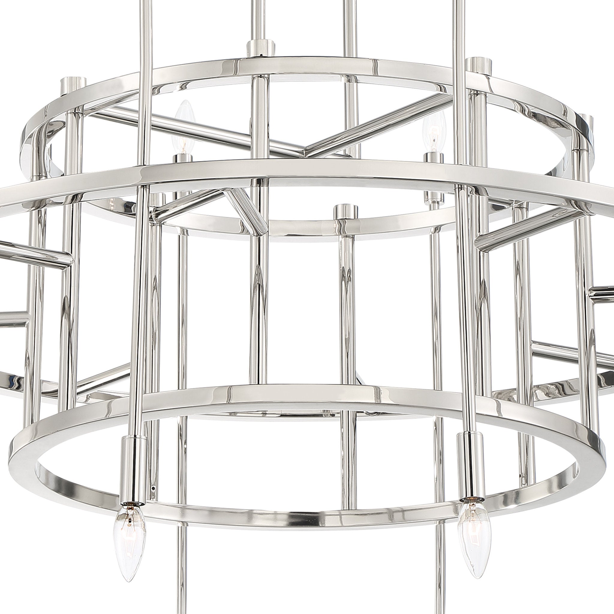 Aries 40'' Polished Nickel Chandelier Silver 40"W x 25"H x 40"D