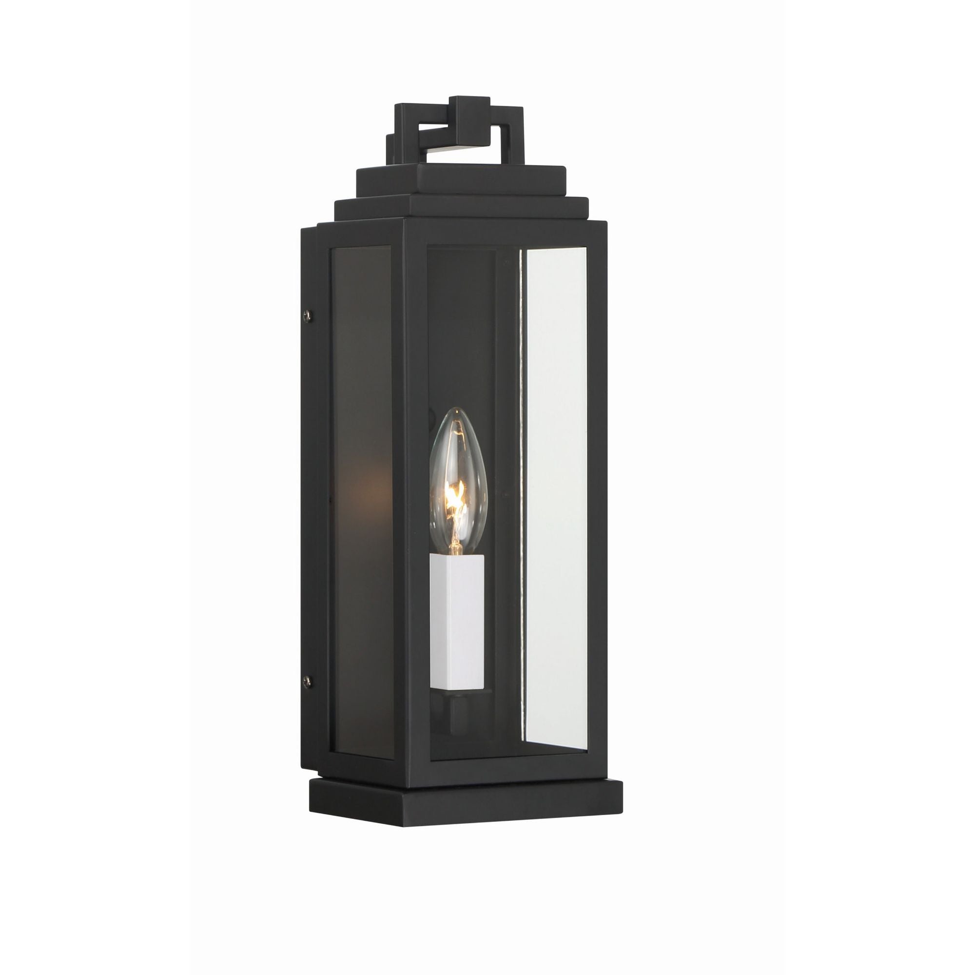 Aspen 1 Light Matte Black Outdoor Sconce 5"W x 14"H x 4.5"D