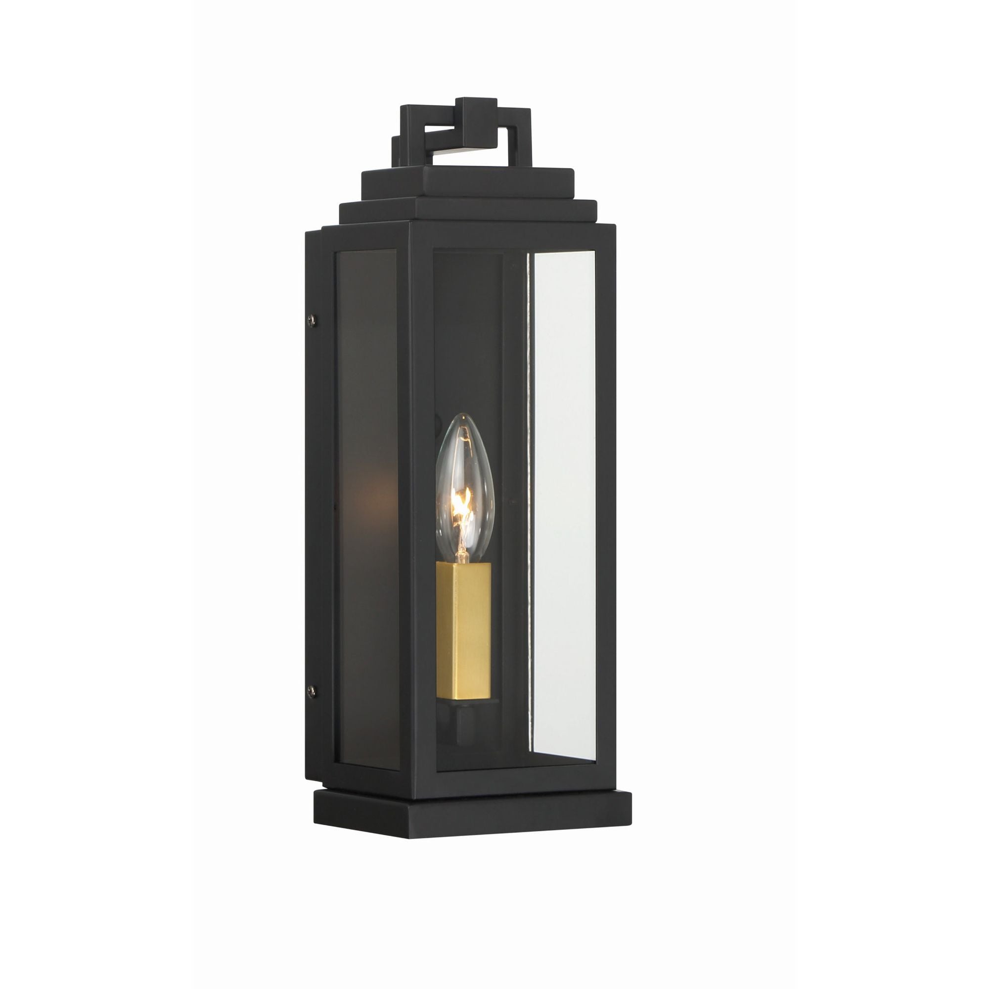 Aspen 1 Light Matte Black Outdoor Sconce 5"W x 14"H x 4.5"D