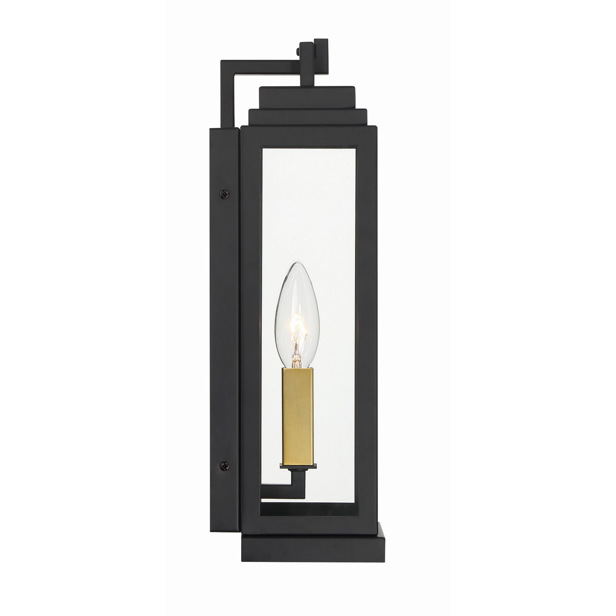 Aspen 1 Light Matte Black Outdoor Sconce 5"W x 14"H x 4.5"D