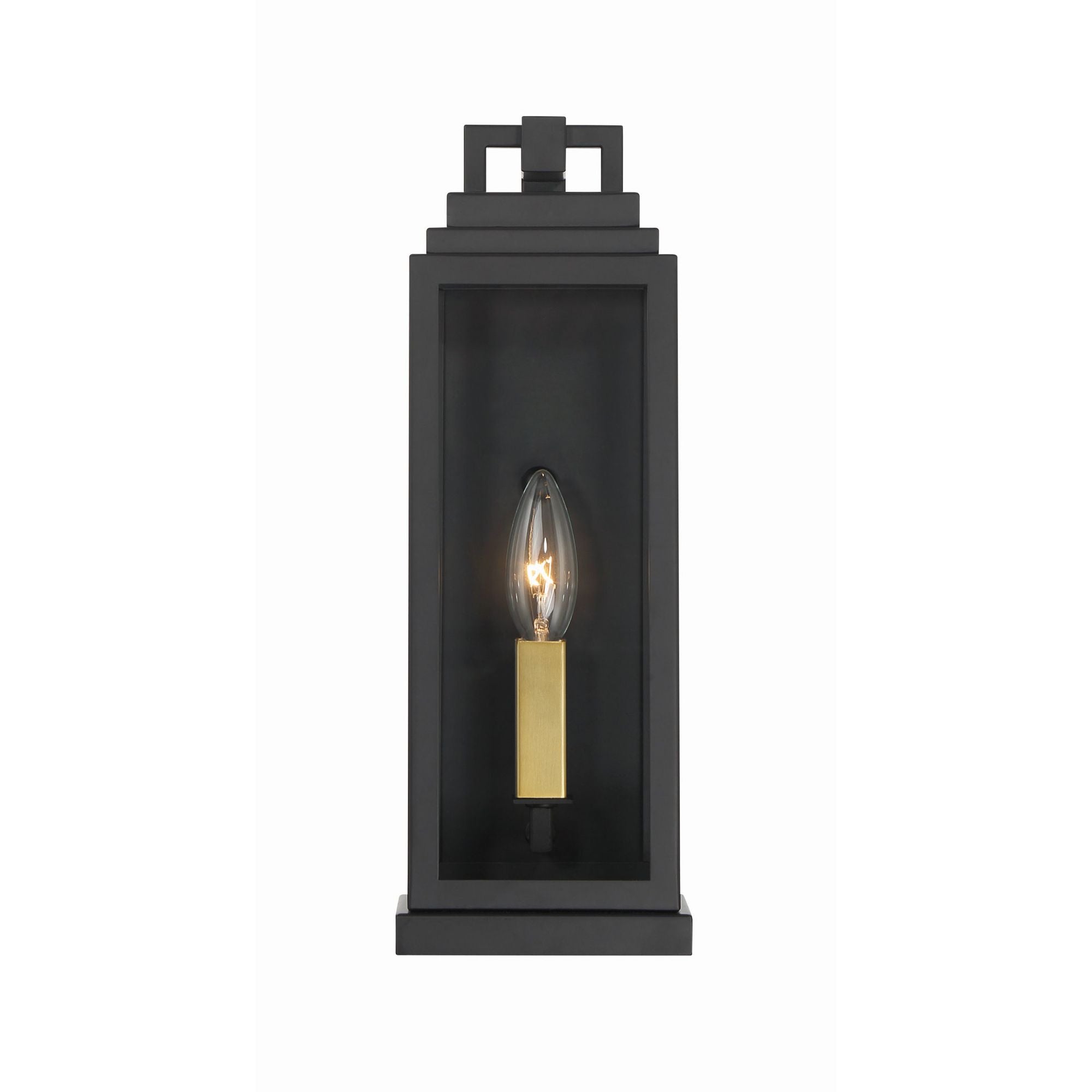 Aspen 1 Light Matte Black Outdoor Sconce 5"W x 14"H x 4.5"D