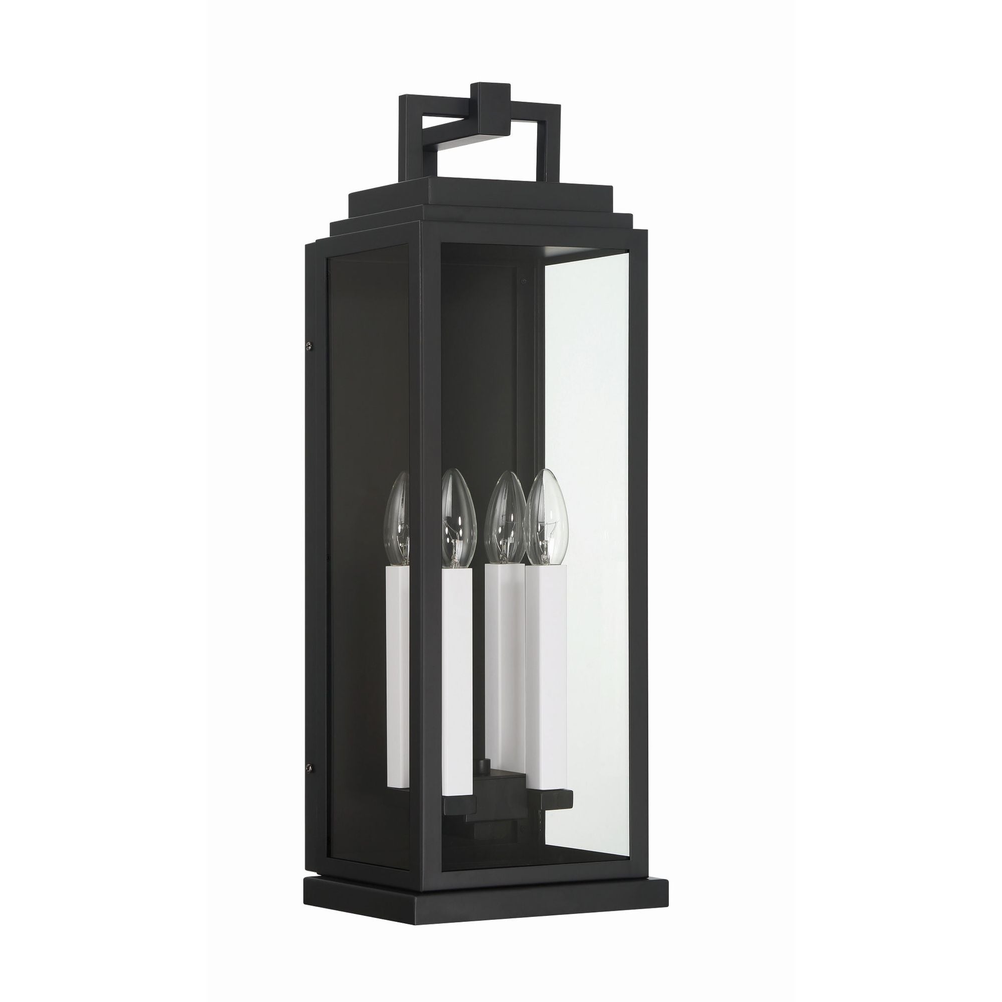 Aspen 4 Light Matte Black Outdoor Sconce 7.75"W x 22.5"H x 7.25"D