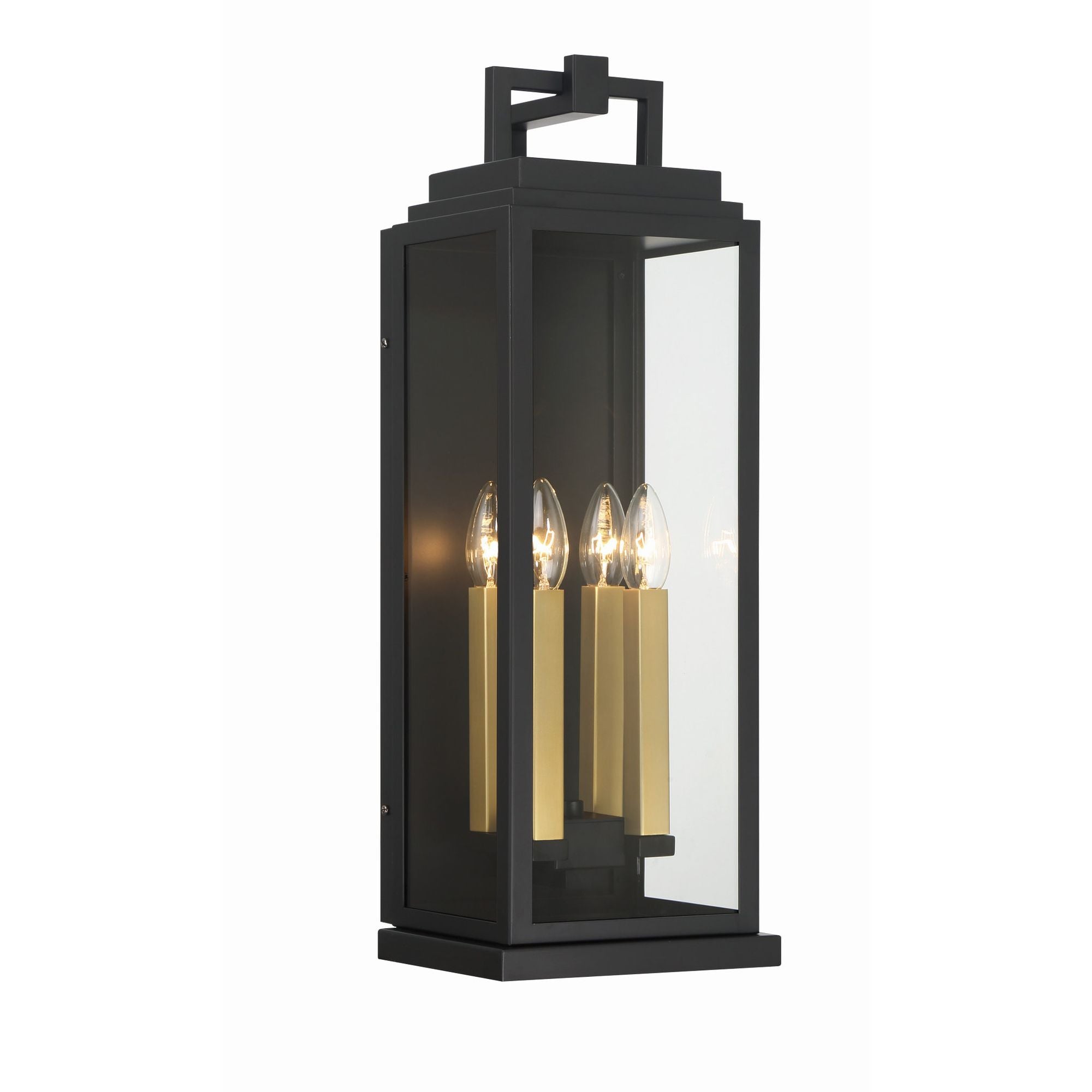 Aspen 4 Light Matte Black Outdoor Sconce 7.75"W x 22.5"H x 7.25"D