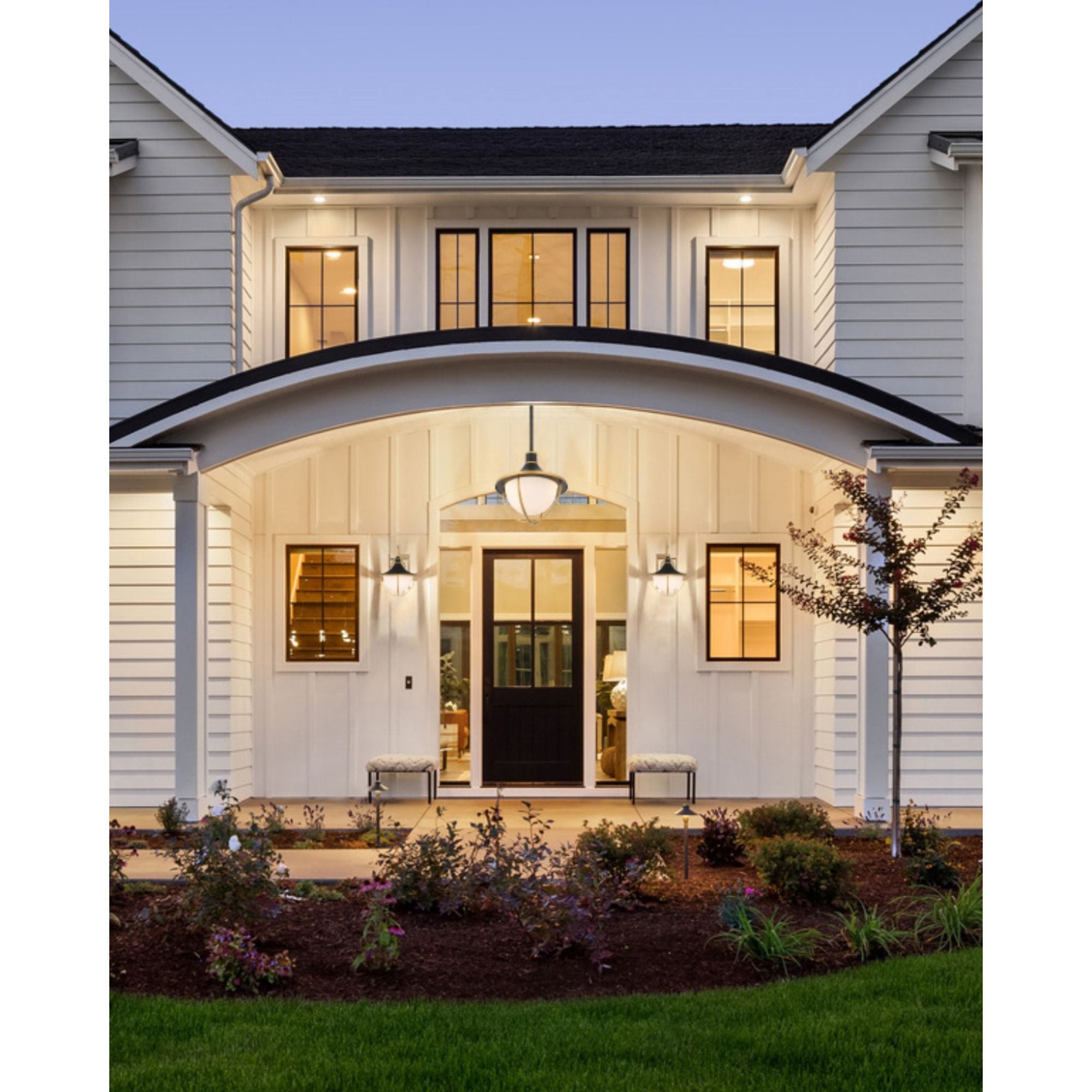 Atlas 13.5'' Matte Black + Textured Gold Outdoor Sconce Black 13.5"W x 18.75"H x 14.5"D