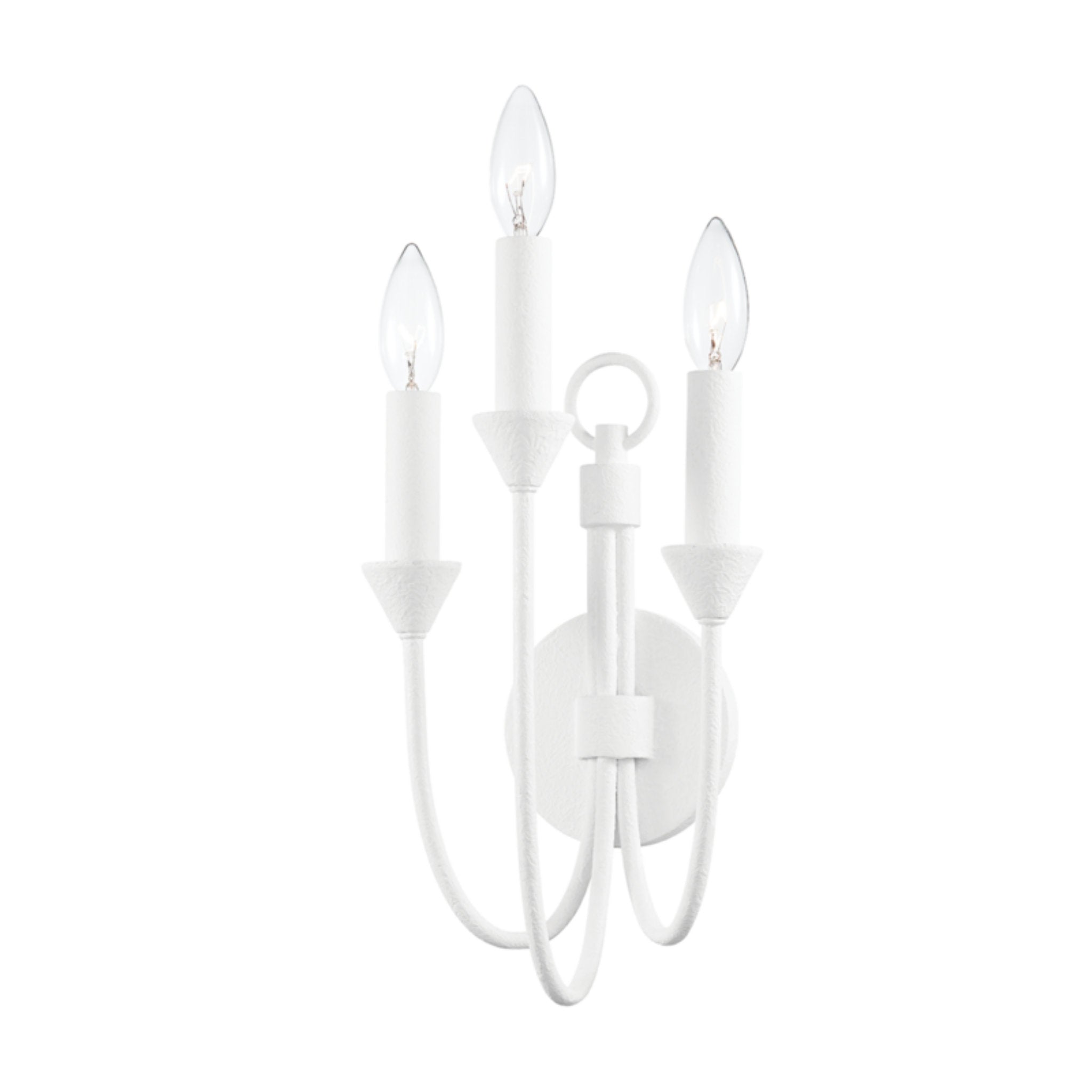 Cate 3 Light Wall Sconce in Gesso White