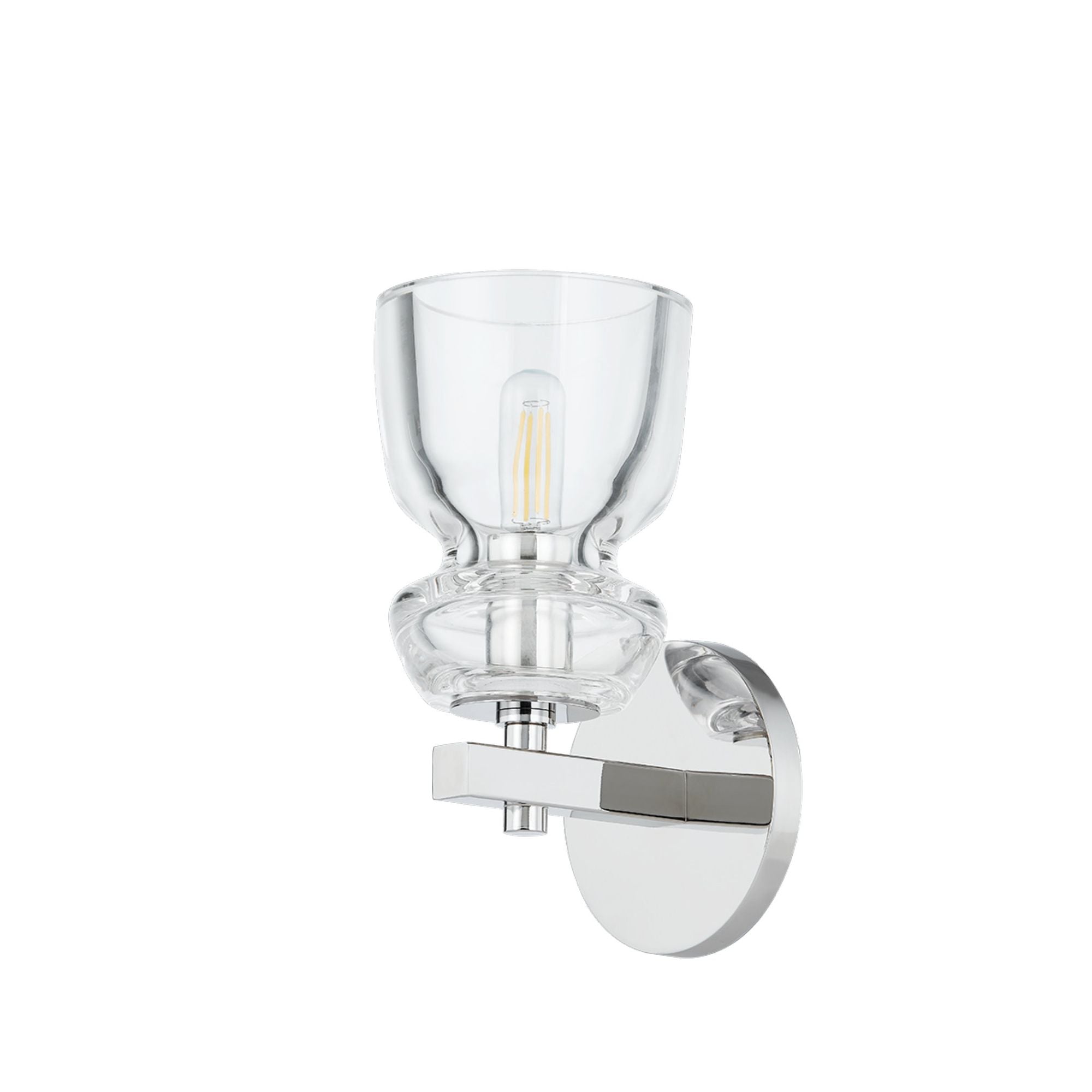 Trey 1 Light Wall Sconce in Polished Nickel