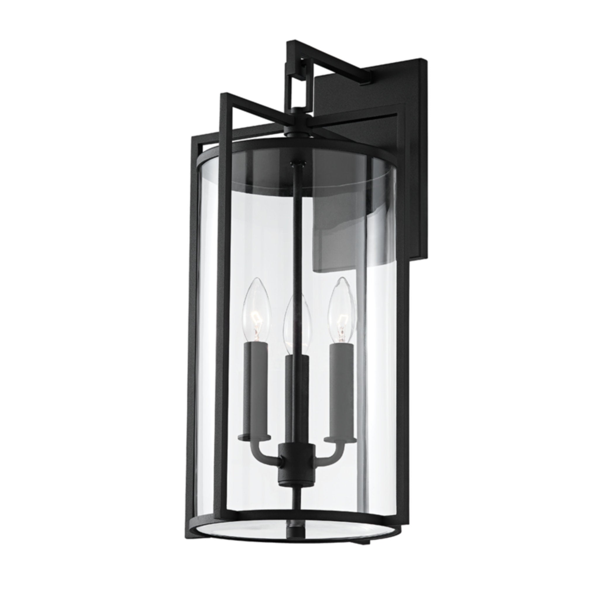 Percy 3 Light Wall Sconce in Textured Black