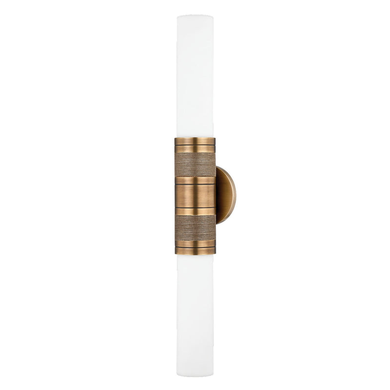 Liam 2 Light Wall Sconce in Patina Brass