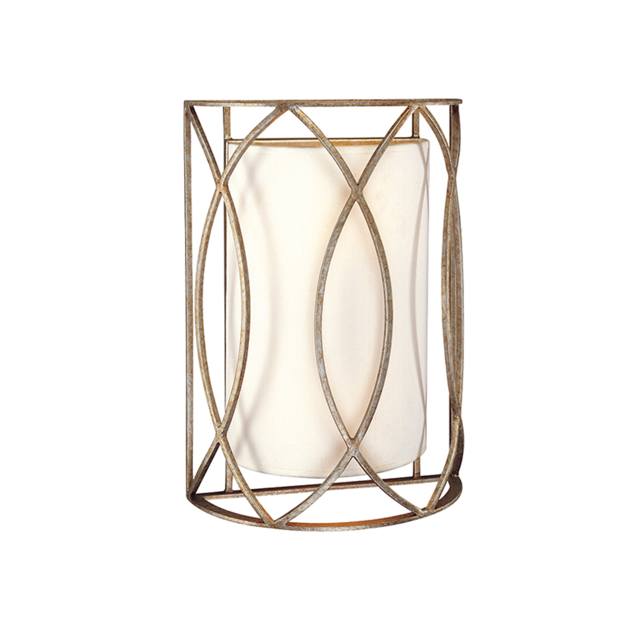 Sausalito Wall Sconce 2-Light LED in  Silver Gold 10L x 10W x 14H