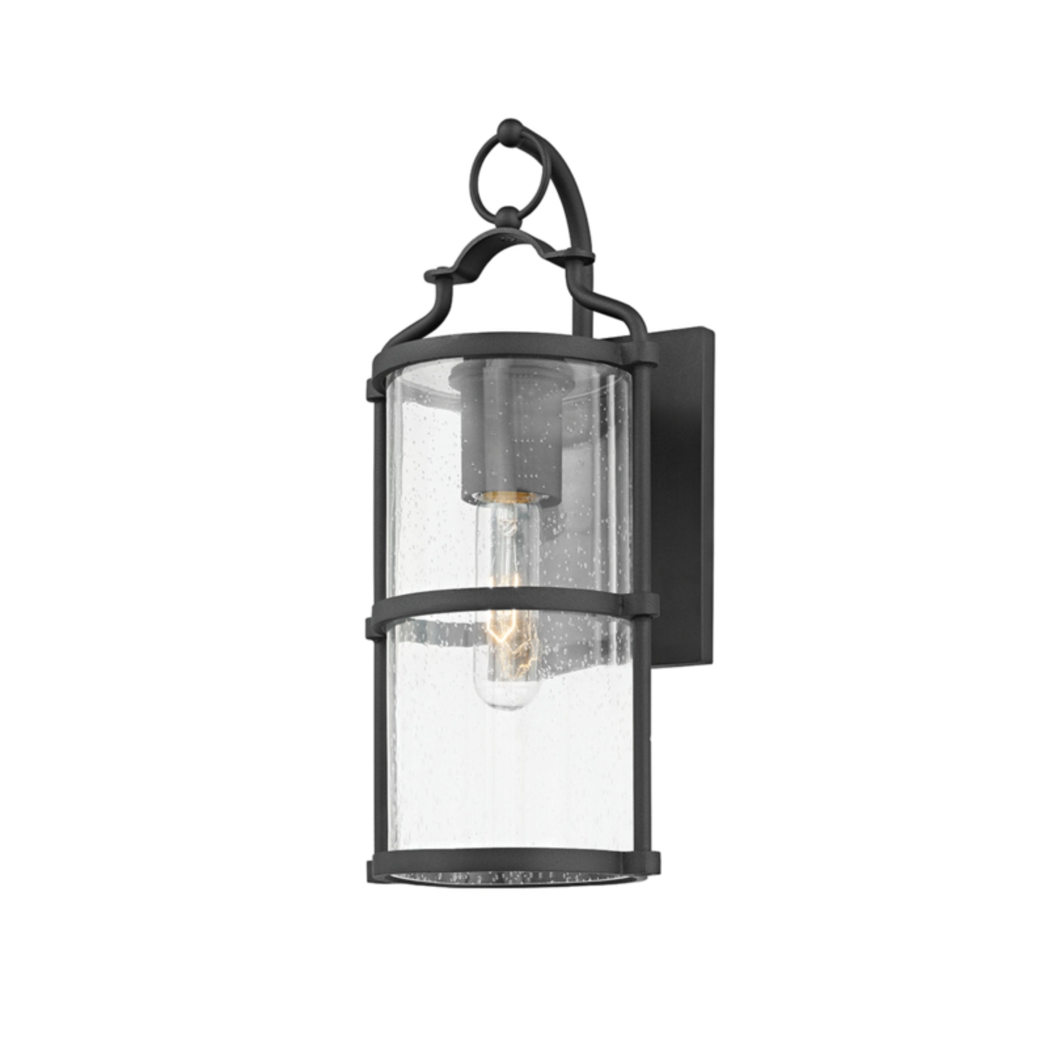 Burbank Wall Sconce 1-Light Outdoor LED in  Textured Black 6.25L x 6.25W x 14H