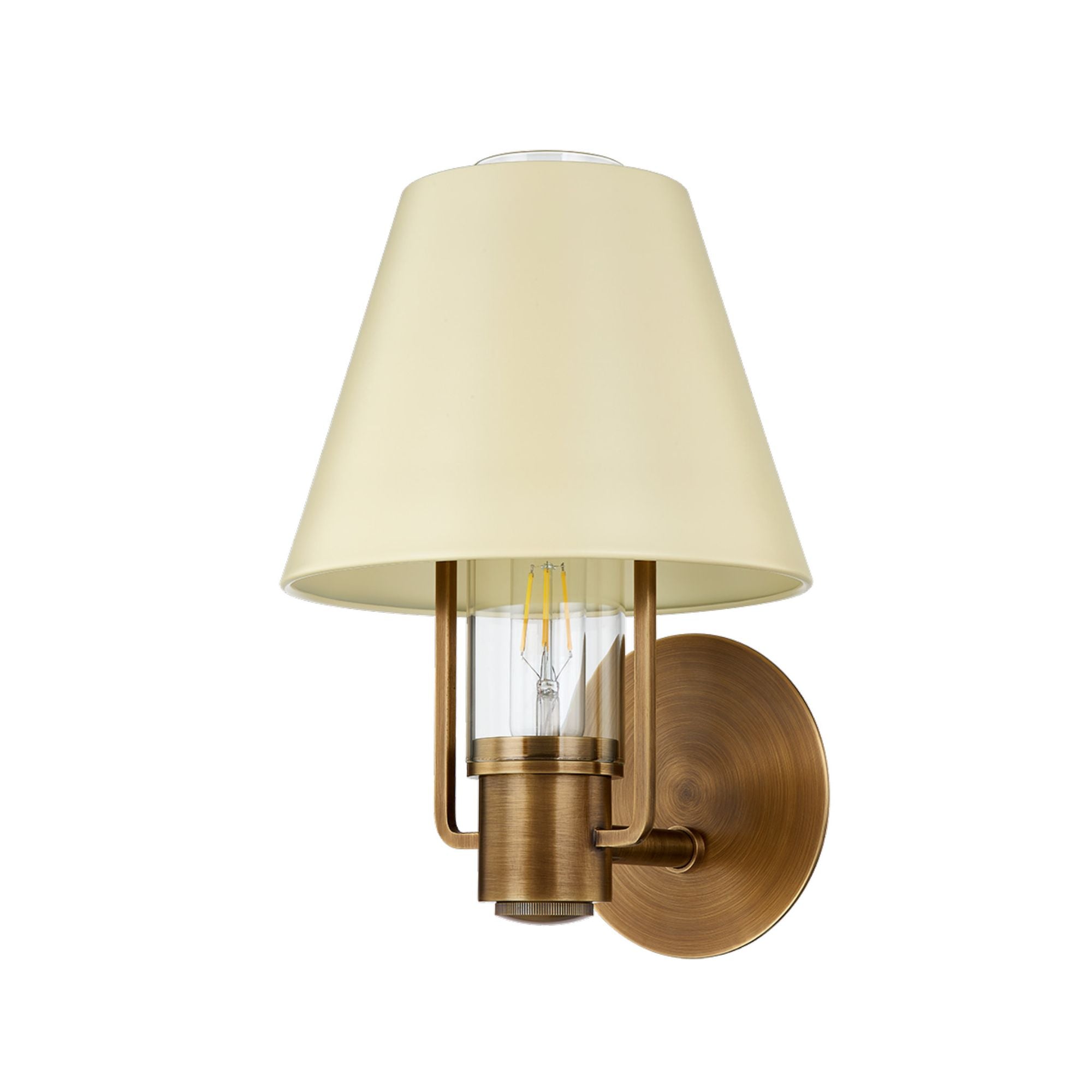 Kindle Wall Sconce 1-Light LED in  Patina Brass 8.75L x 8.75W x 12.75H