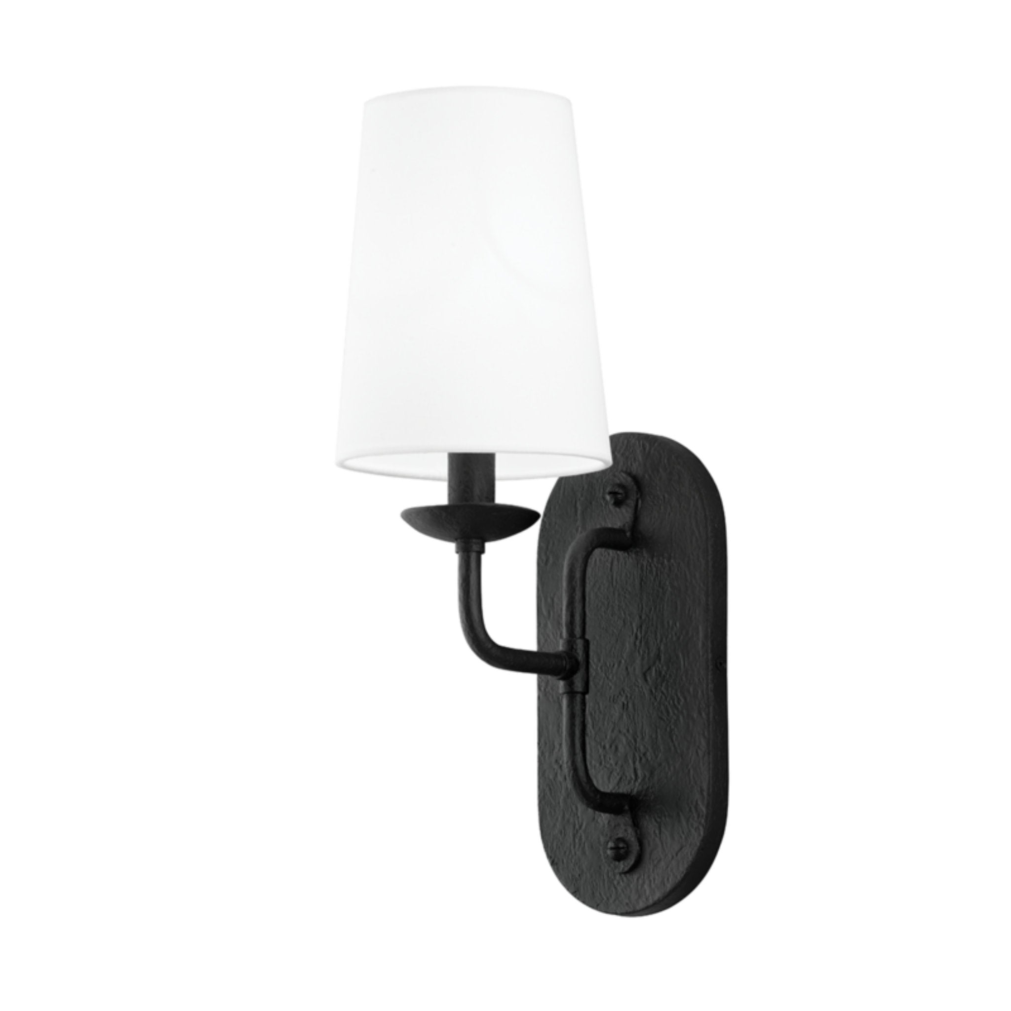 Moe 1 Light Wall Sconce in Black Iron