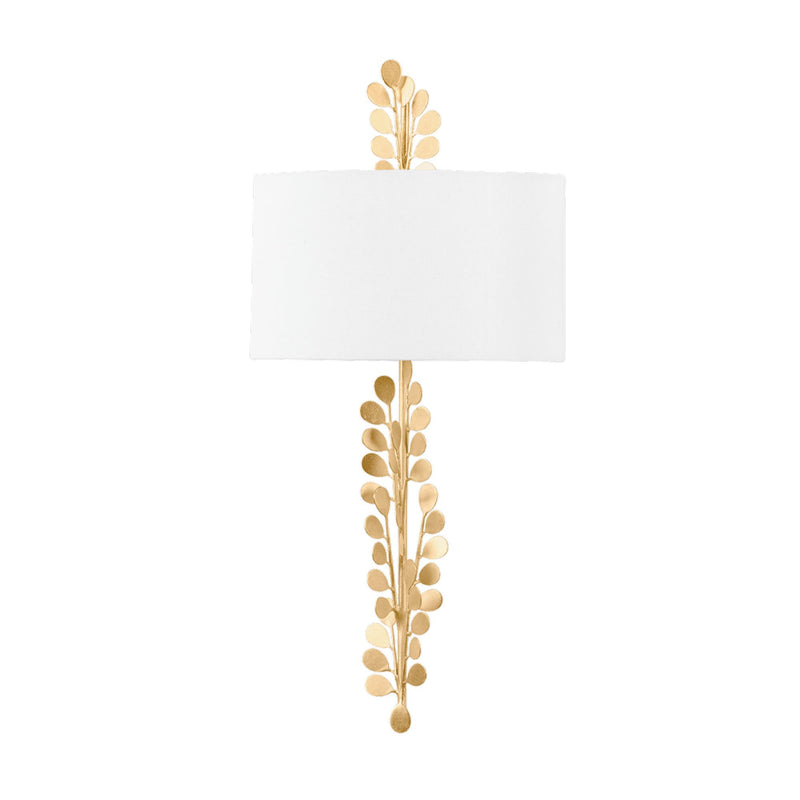Adrienne 2 Light Wall Sconce in Vintage Gold Leaf