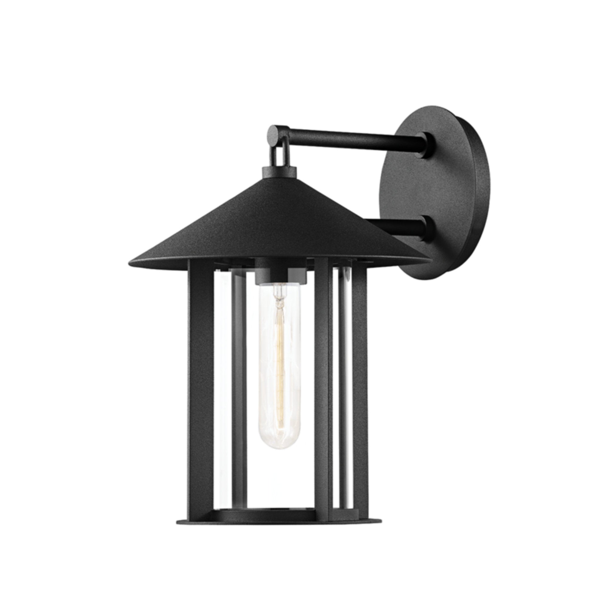 Long Beach 1 Light Wall Sconce in Textured Black