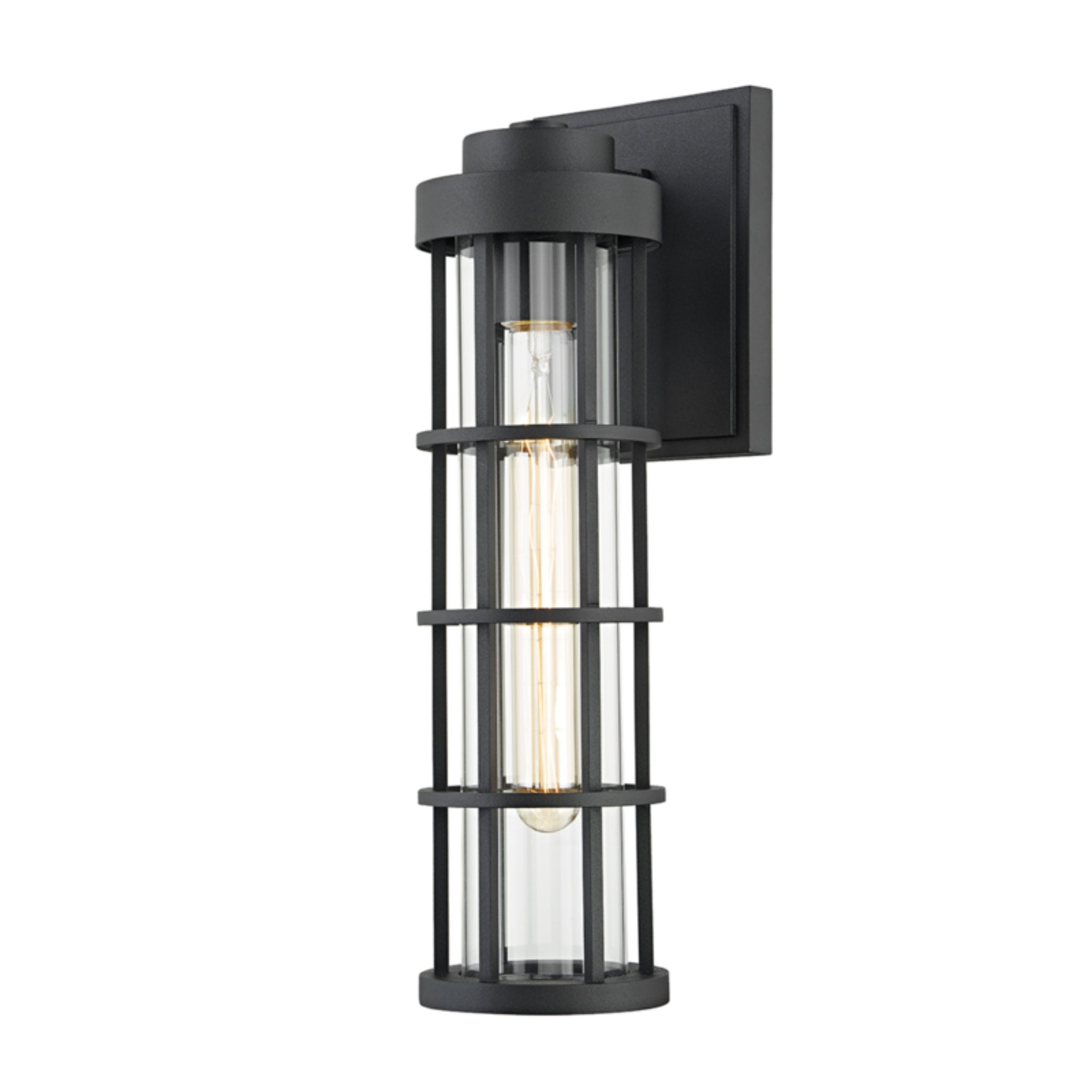 Mesa 1 Light Wall Sconce in Textured Black by Becki Owens