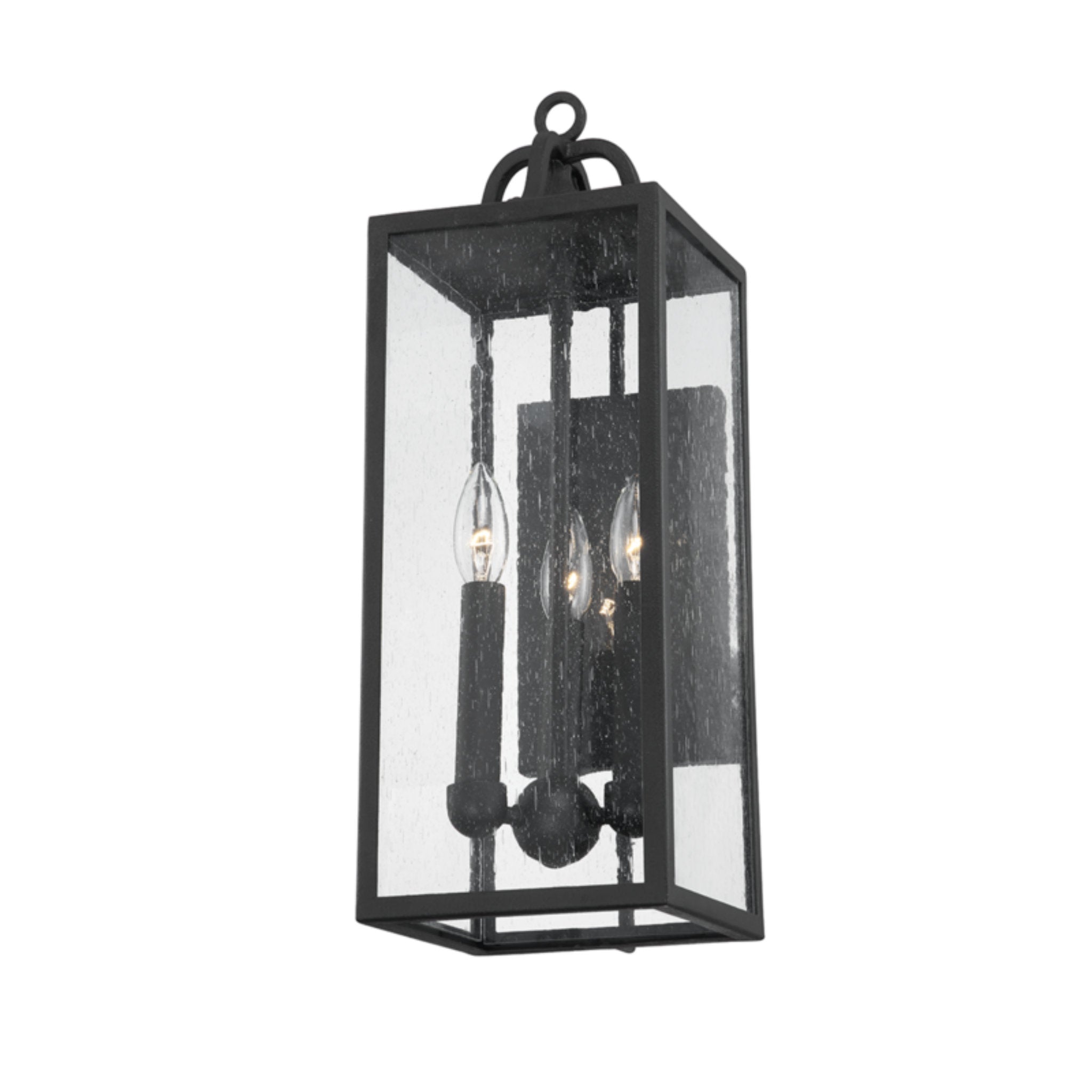 Caiden Wall Sconce 3-Light Outdoor LED in  Forged Iron 7L x 7W x 21.75H