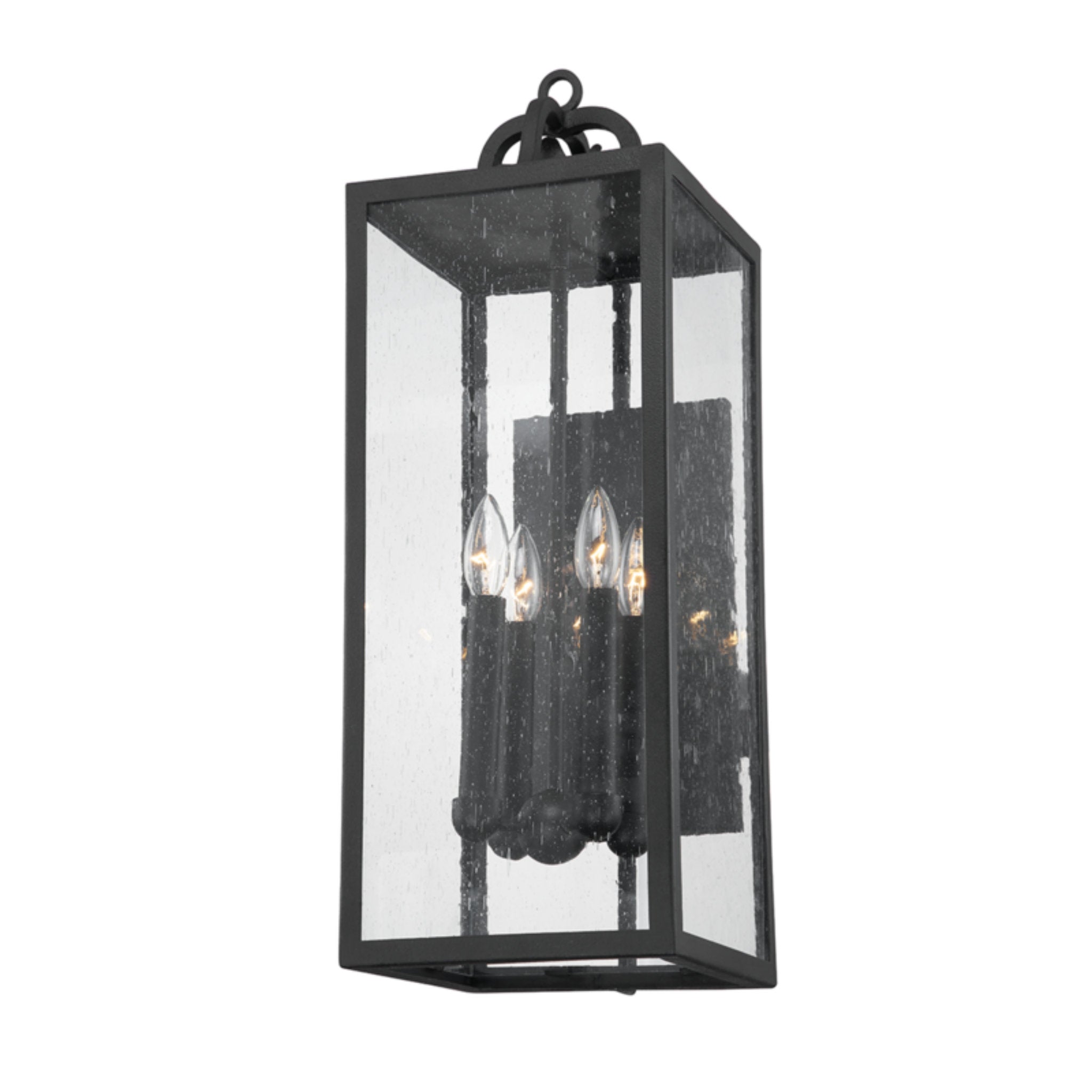 Caiden Wall Sconce 4-Light Outdoor LED in  Forged Iron 9L x 9W x 27.75H