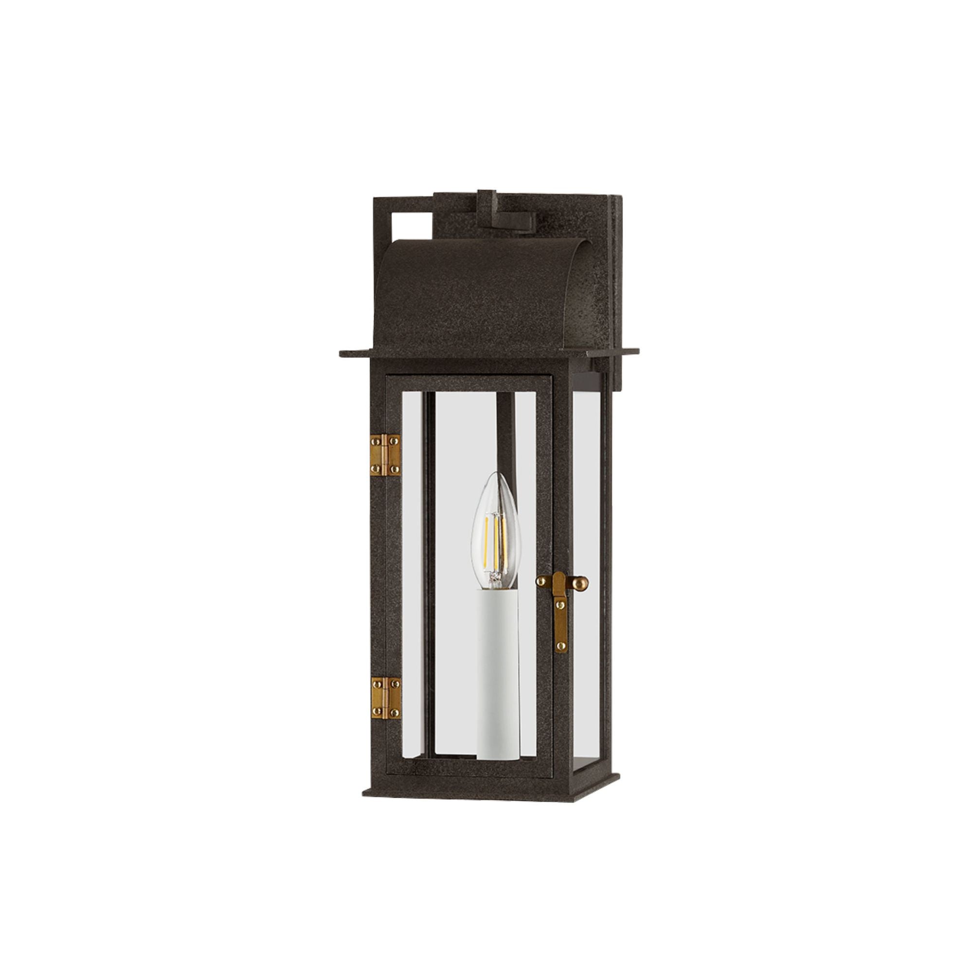 Bohen 1-Light Exterior Wall Sconce in French Iron 6W x 14.75H