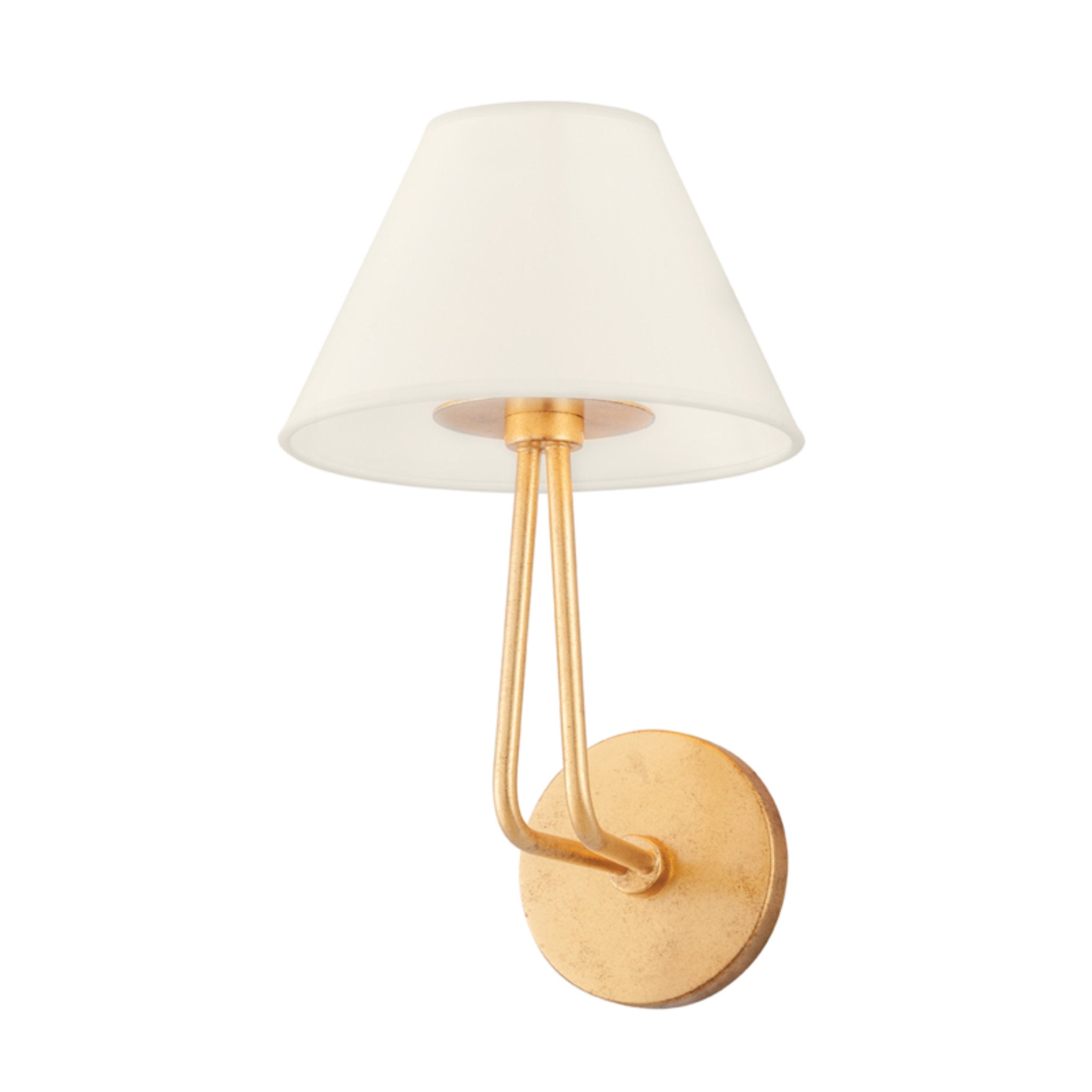 Ozias Wall Sconce 1-Light LED in  Vintage Gold Leaf 8L x 8W x 13.75H