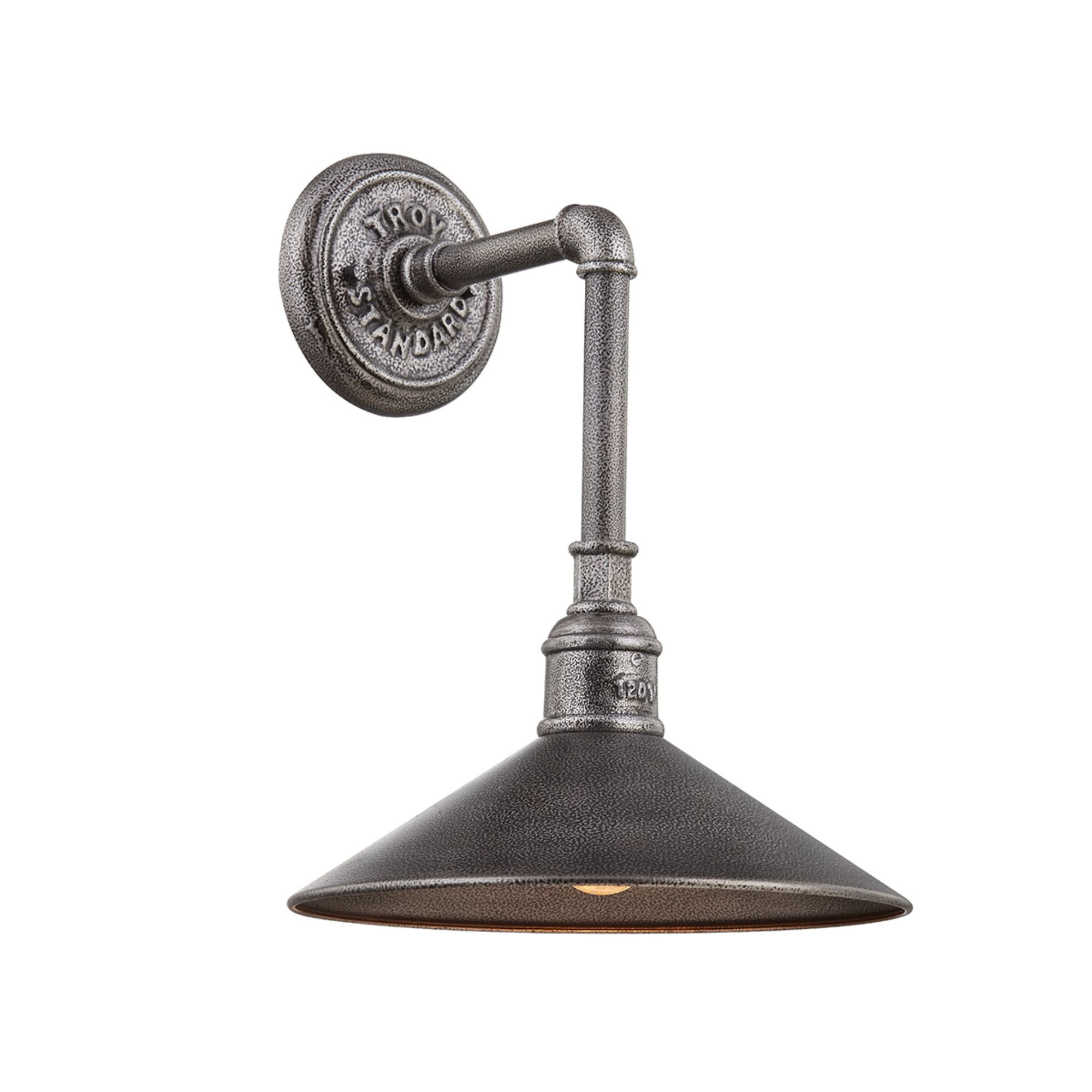 Toledo Wall Sconce 1-Light Outdoor LED in  Old Silver 11L x 11W x 15H