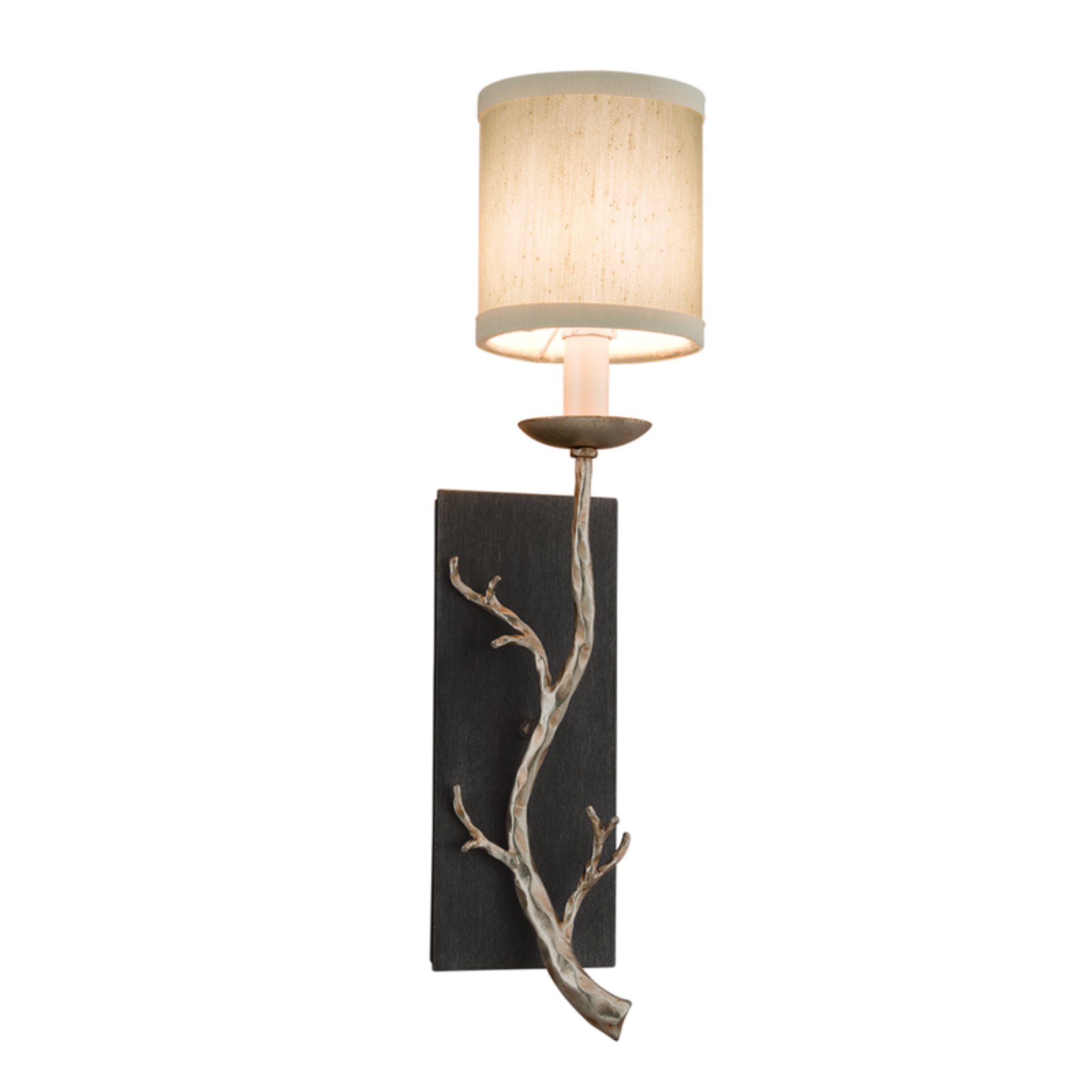 Adirondack 1 Light Wall Sconce in Graphite/Warm Silver Leaf