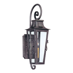 Parisian Square 1 Light Wall Sconce in Aged Pewter
