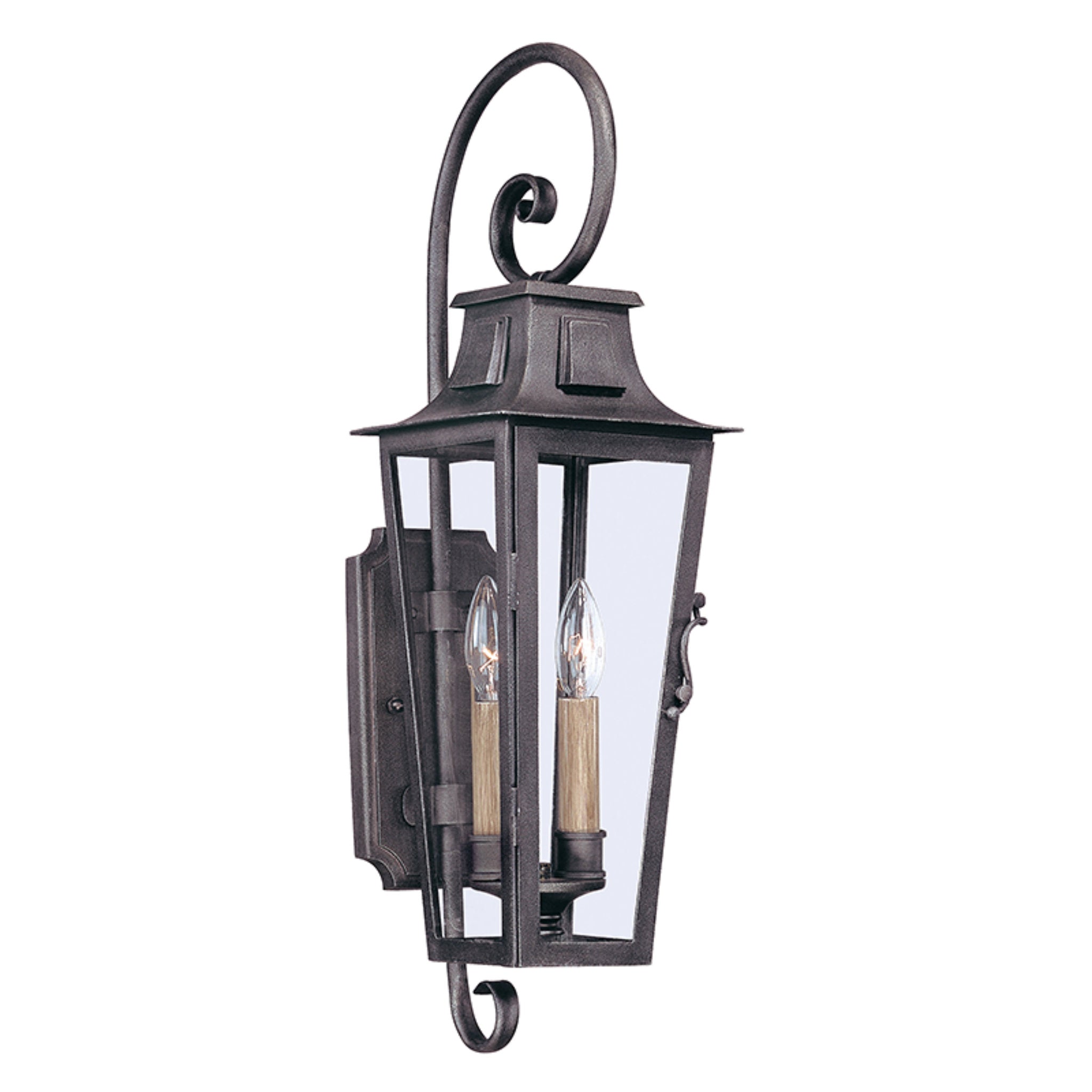 Parisian Square 2 Light Wall Sconce in Aged Pewter