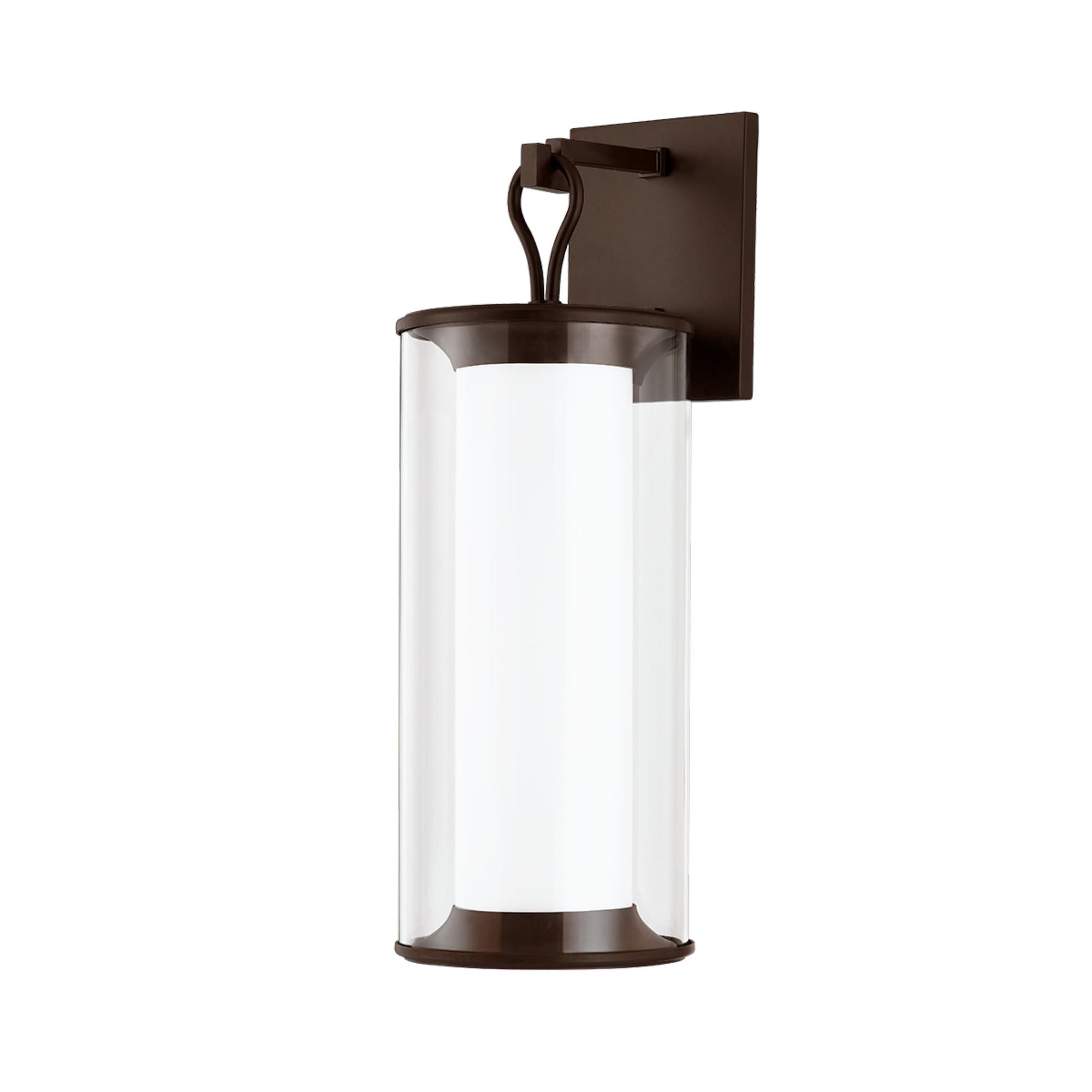 Cannes 1-Light Exterior Wall Sconce in Bronze 8W x 23H