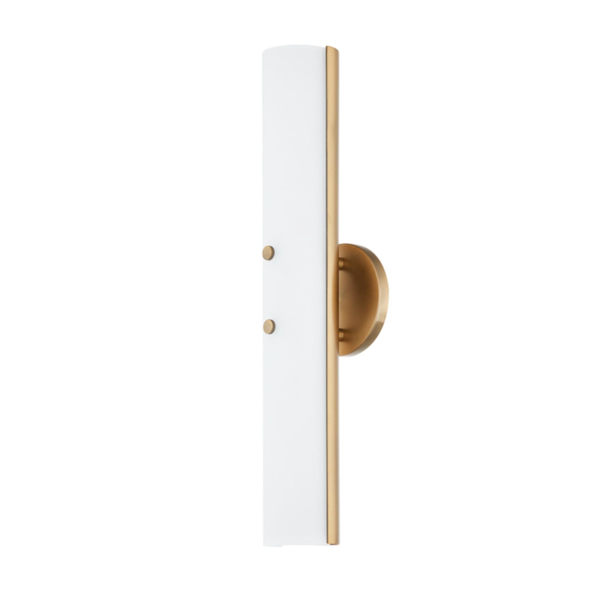 Titus Wall Sconce 1-Light LED in  Patina Brass 4.75L x 4.75W x 18.75H