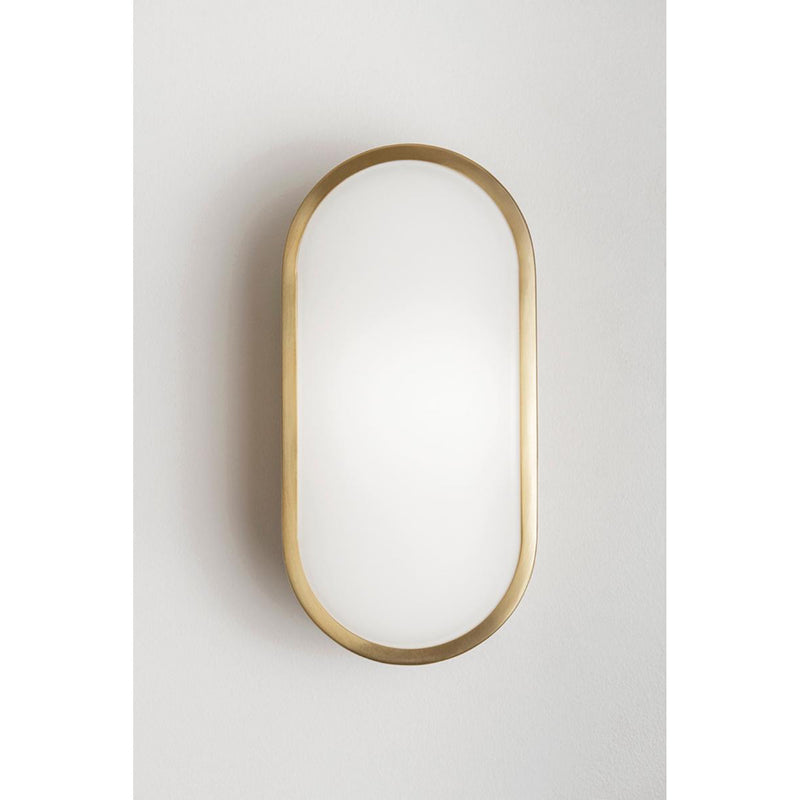 Phoebe 2 Light Wall Sconce in Aged Brass