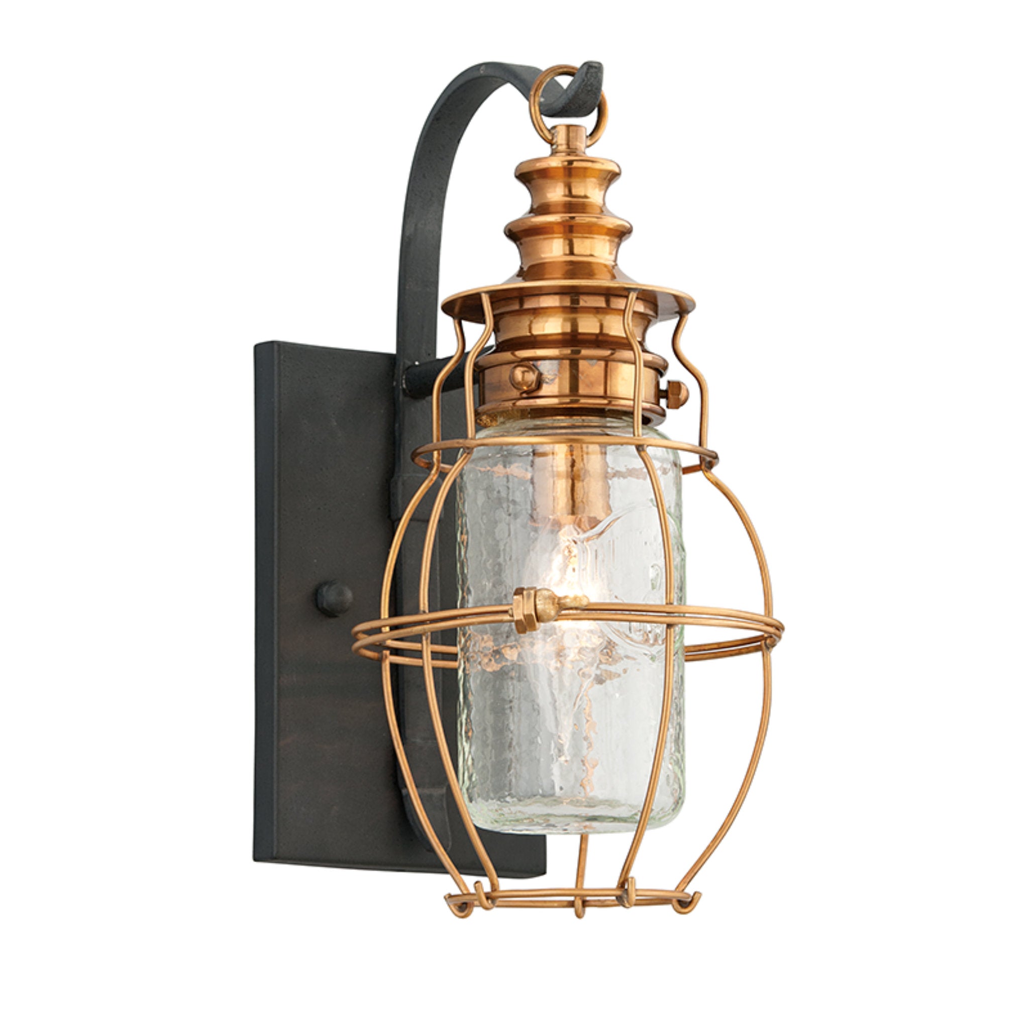 Little Harbor 1 Light Wall Sconce in Aged Brass