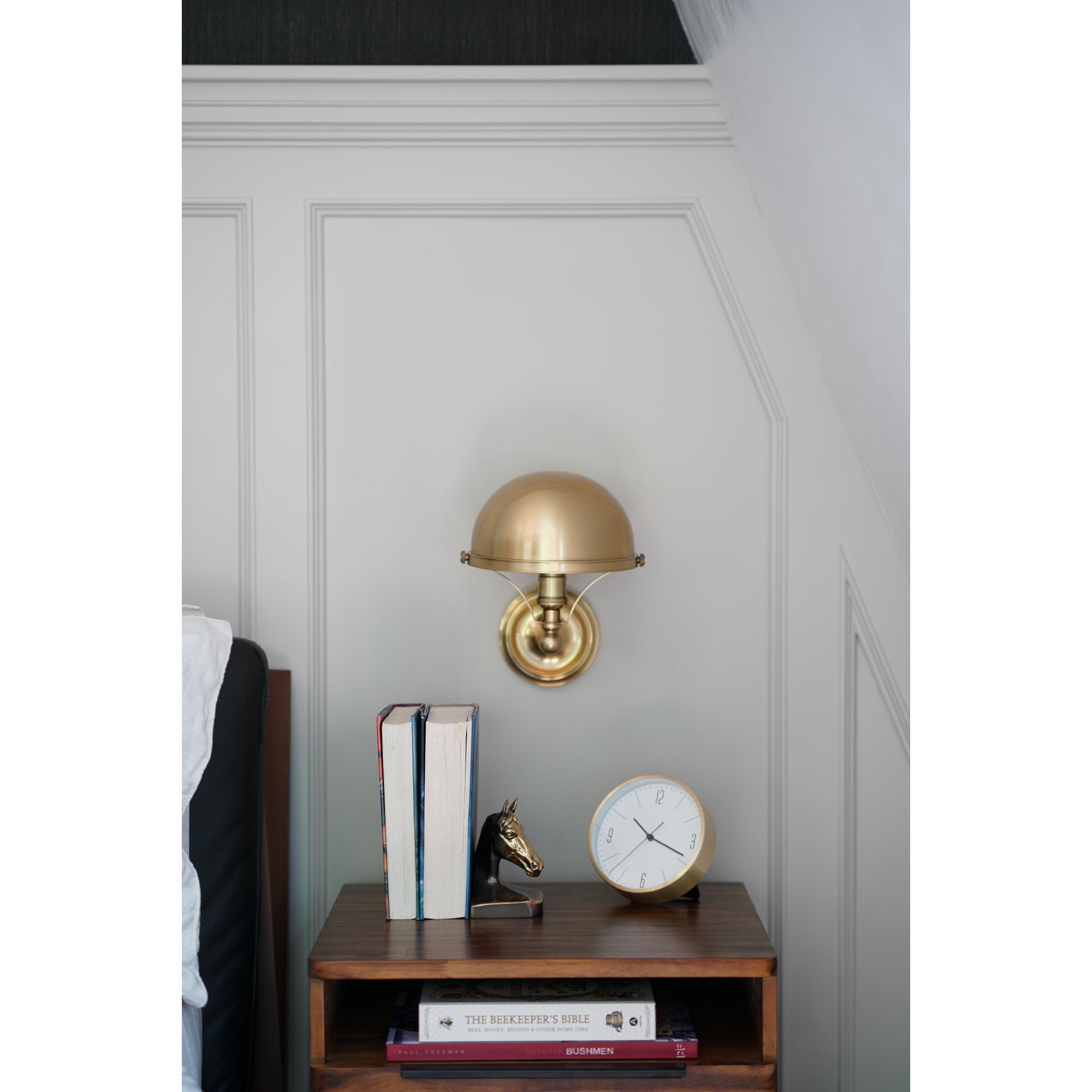 Covington 1 Light Wall Sconce in Aged Brass