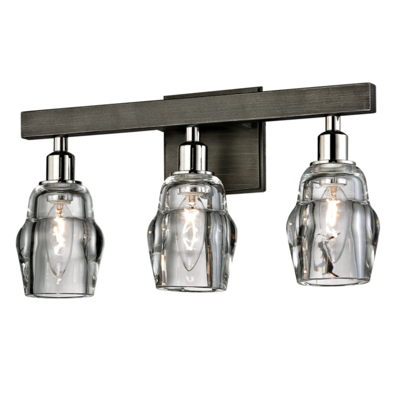 Citizen 3 Light Bath and Vanity in Graphite And Polished Nickel