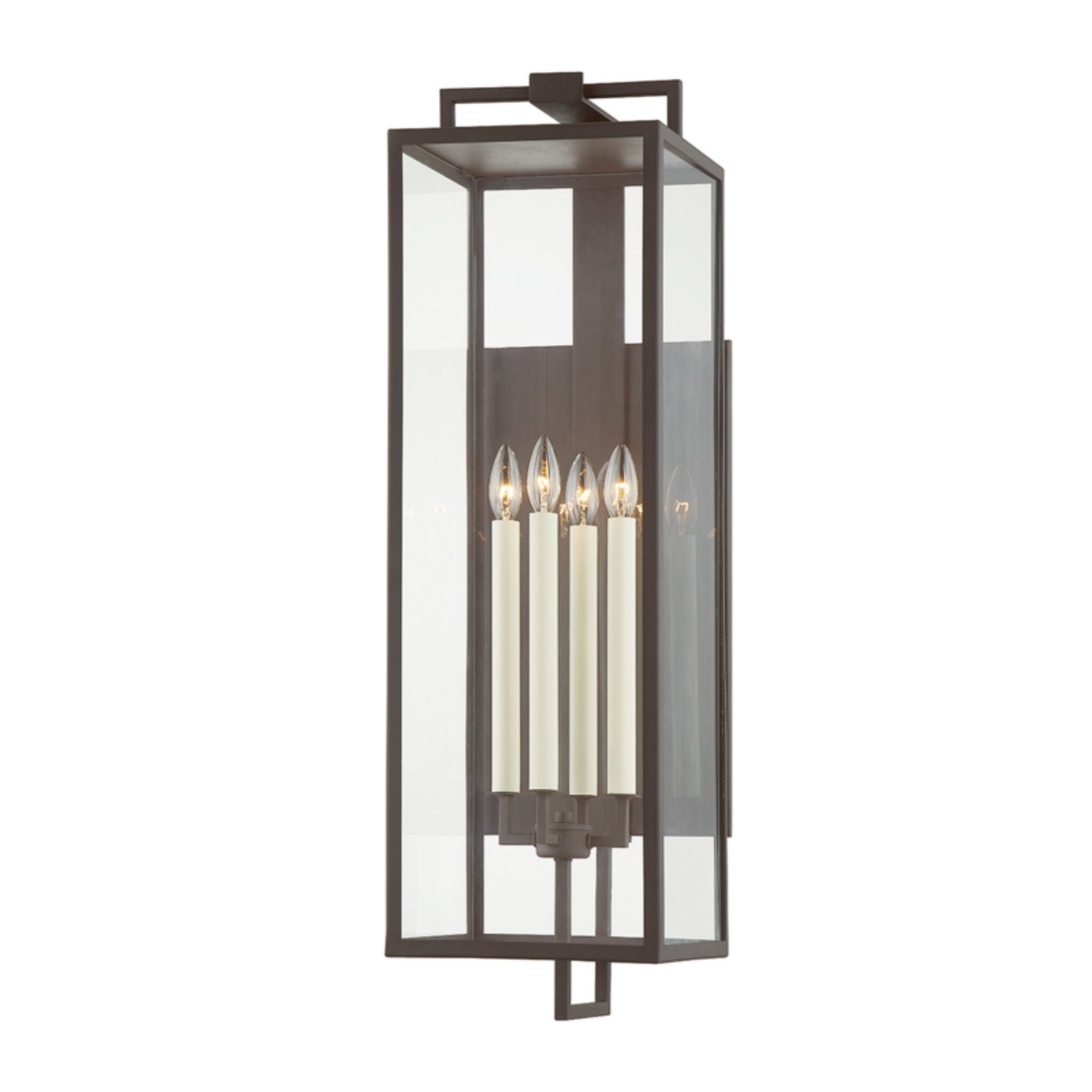 Beckham 4-Light Exterior Wall Sconce in Textured Bronze 10W x 34H