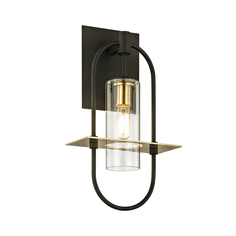 Smyth 1 Light Wall Sconce in Dark Bronze And Brushed Brass