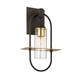 Smyth 1 Light Wall Sconce in Textured Bronze Brushed Brass