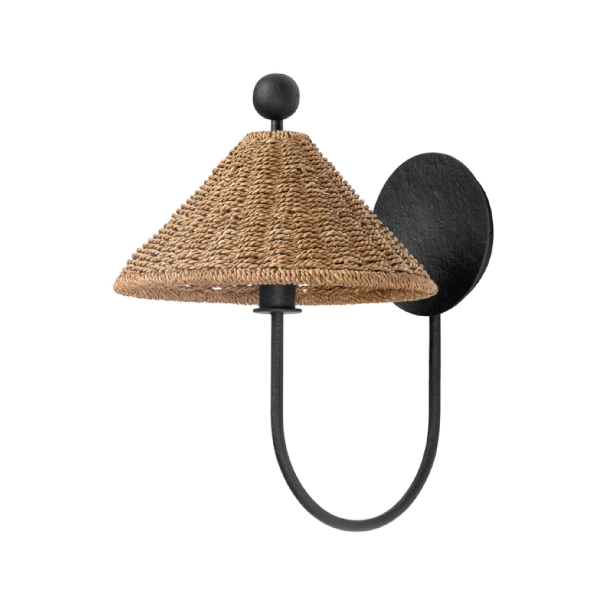 Layton 1-Light Wall Sconce in Black Iron 10W x 14.75H