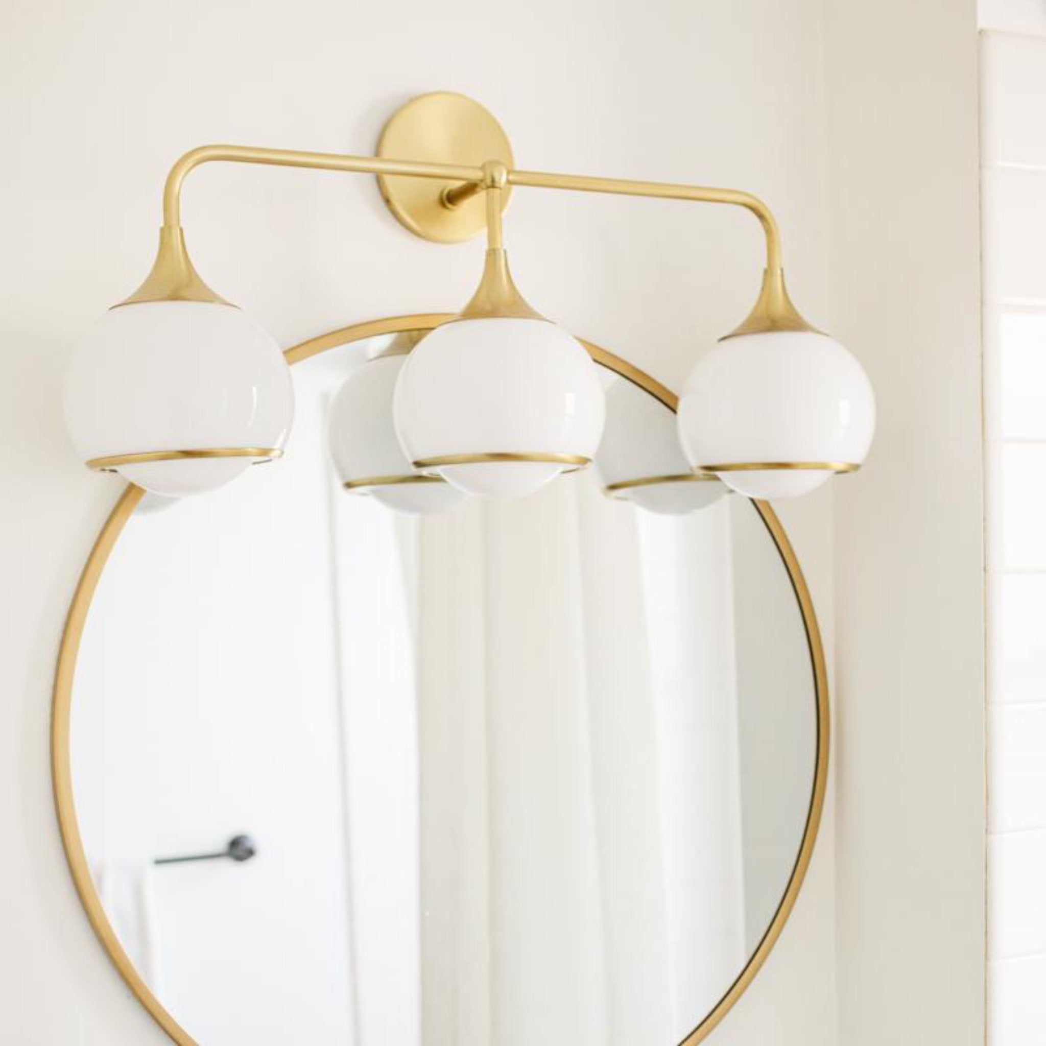Reese 3-Light Bath and Vanity in Aged Brass