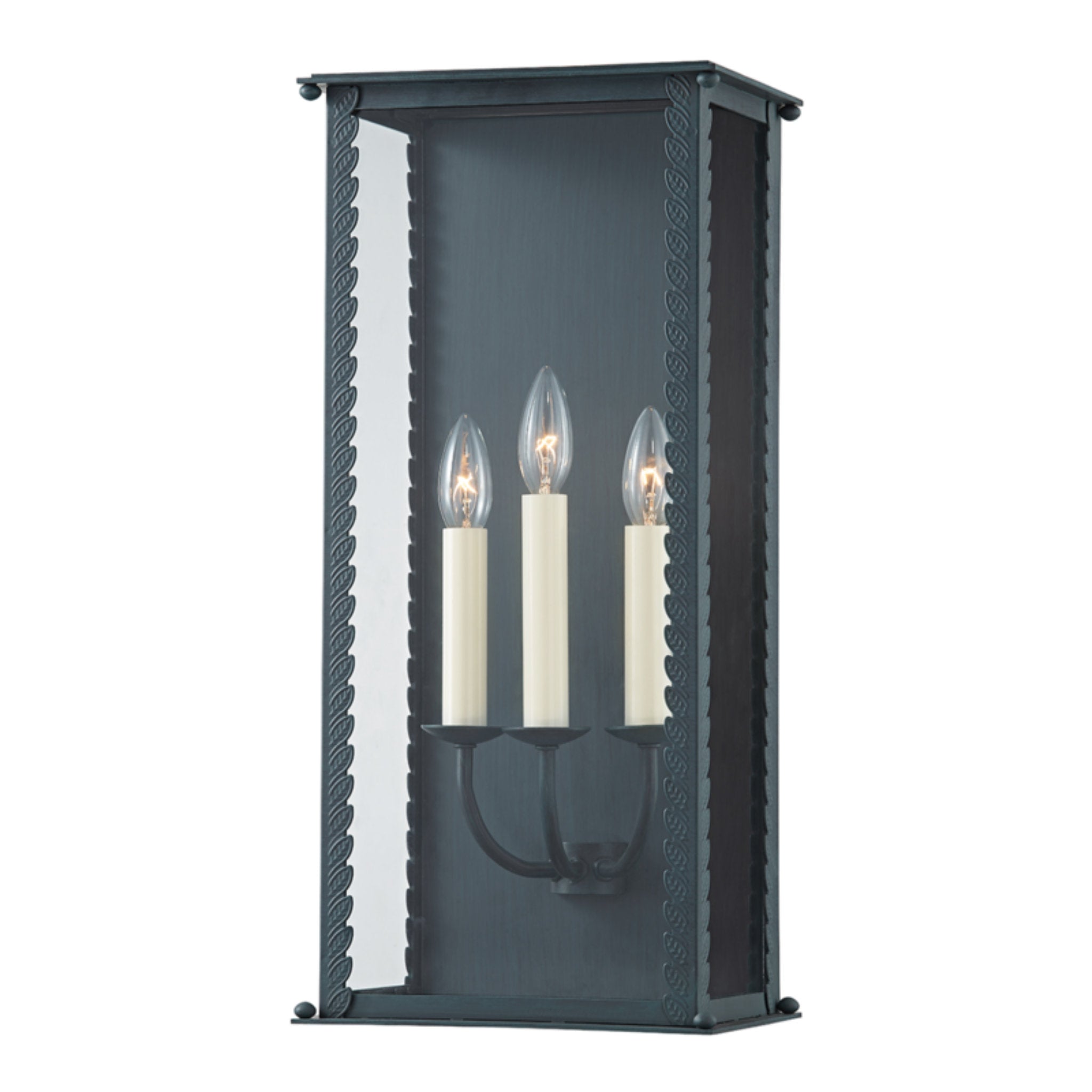 Zuma Wall Sconce 3-Light Outdoor LED in  Verdigris 9.5L x 9.5W x 21.25H