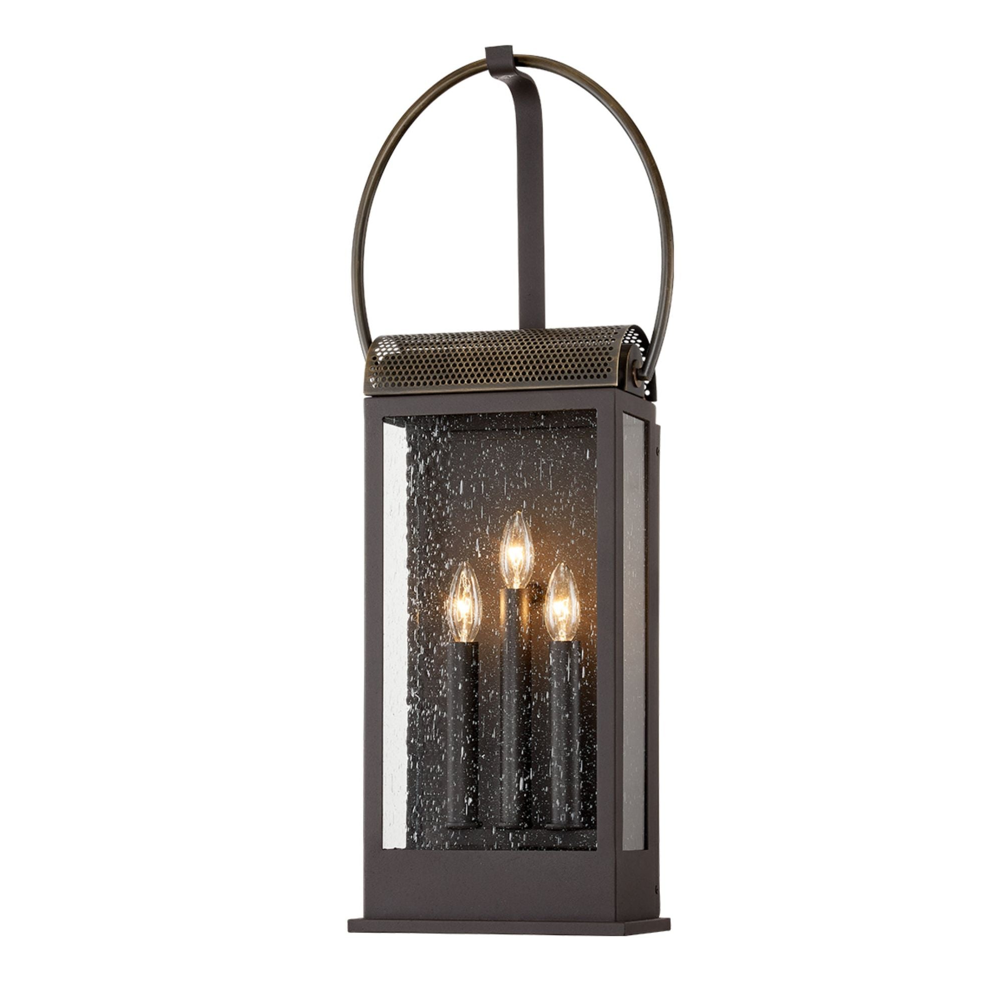Holmes Wall Sconce 3-Light Outdoor LED in  Holmes Bronze/Brass 12L x 12W x 31.5H