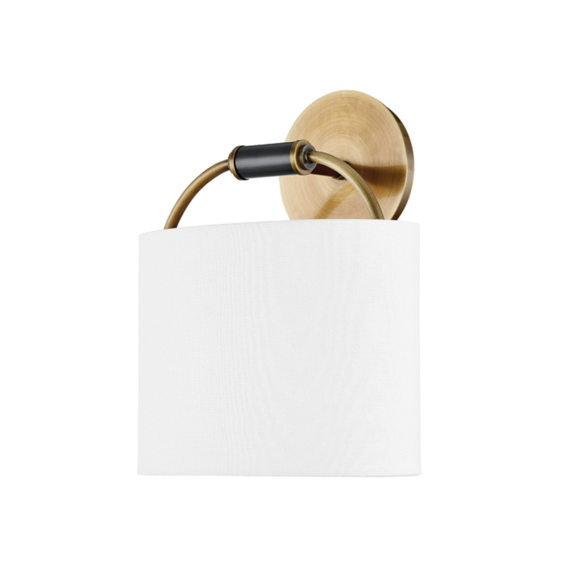 Pete 1 Light Wall Sconce in Patina Brass