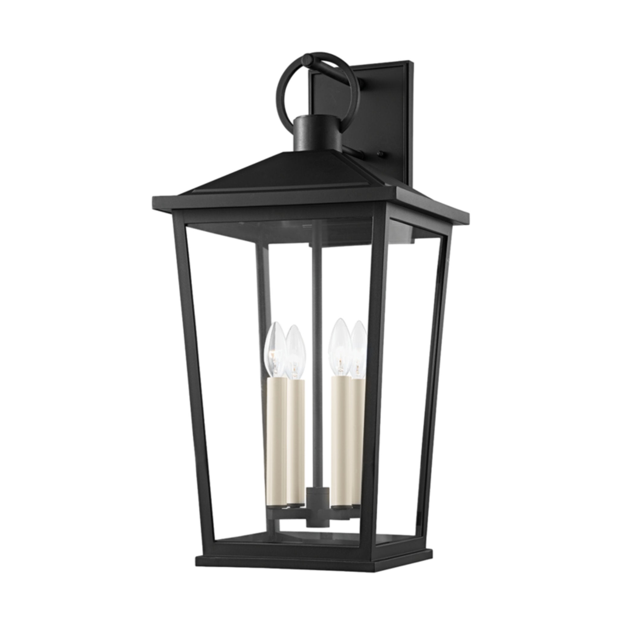 Soren Wall Sconce 4-Light Outdoor LED in  Textured Black 12.75L x 12.75W x 26.5H