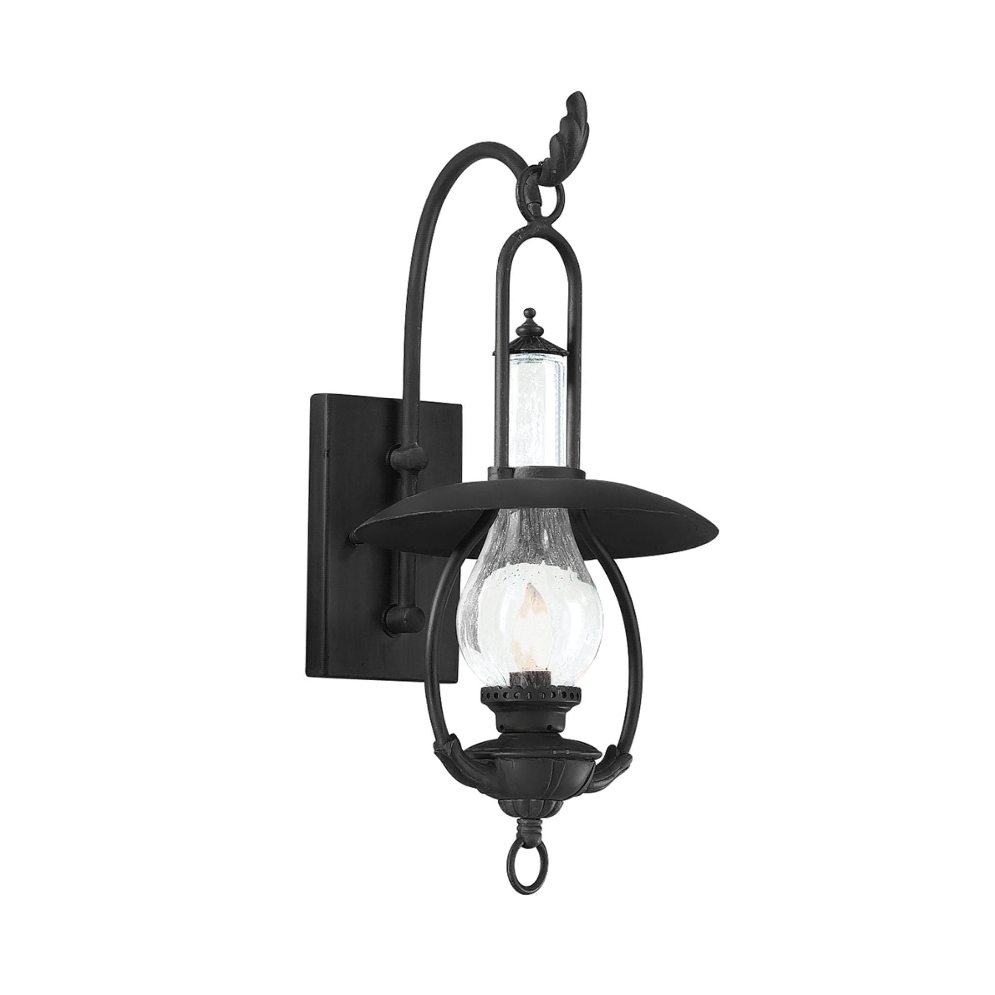 La Grange 1-Light Exterior Wall Sconce in Soft Off Black 9.5W x 20.5H