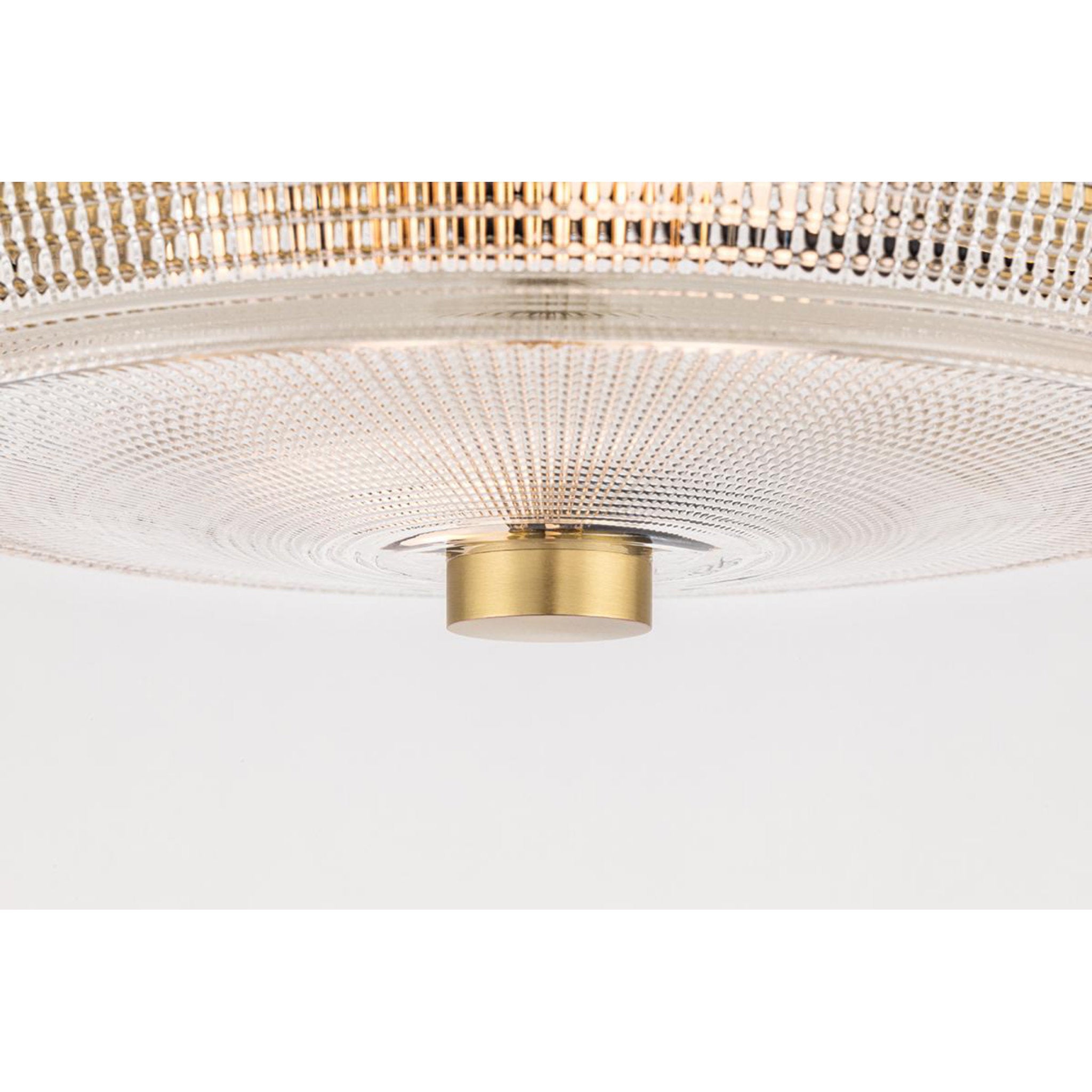 Lacey 2-Light Flush Mount in Aged Brass