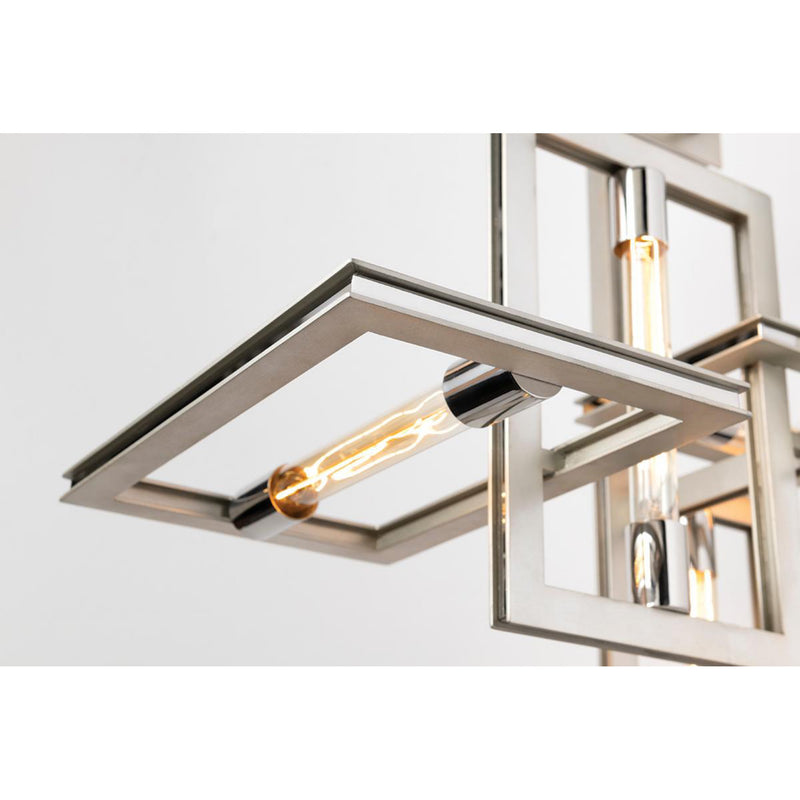 Enigma 1 Light Wall Sconce in Bronze With Polished Stainless