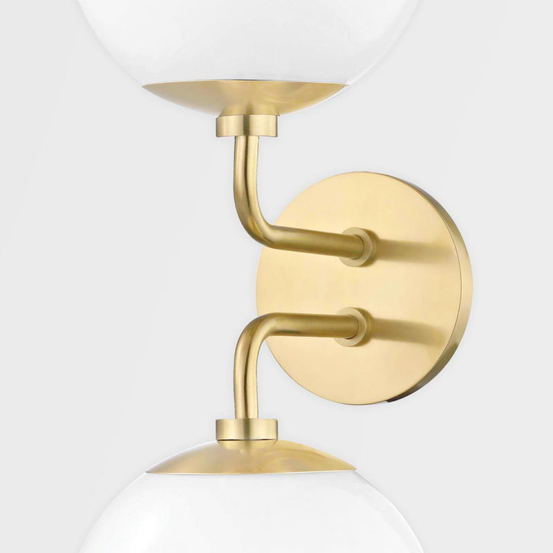 Stella 1 Light Wall Sconce in Aged Brass