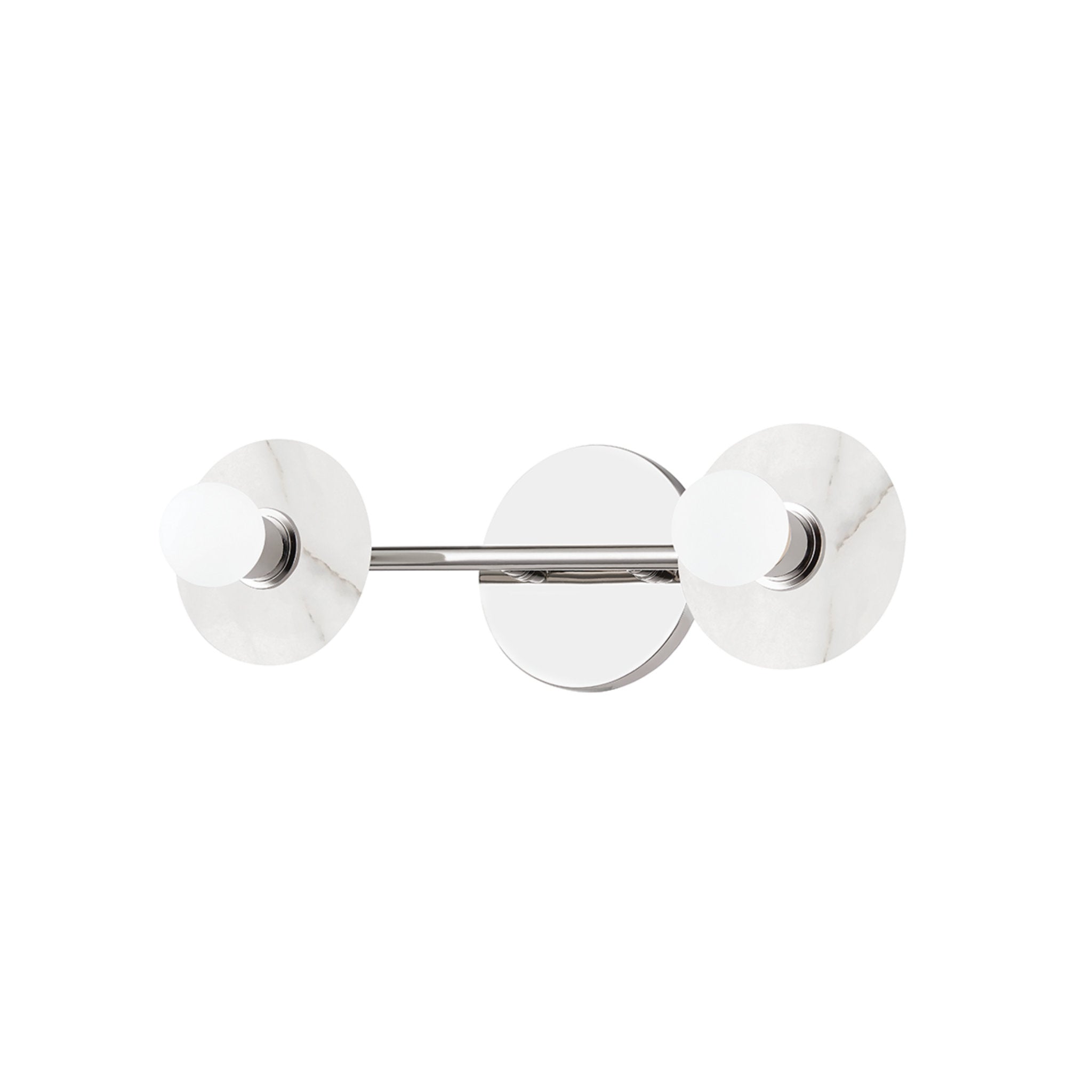 Elmont 2 Light Bath and Vanity in Polished Nickel