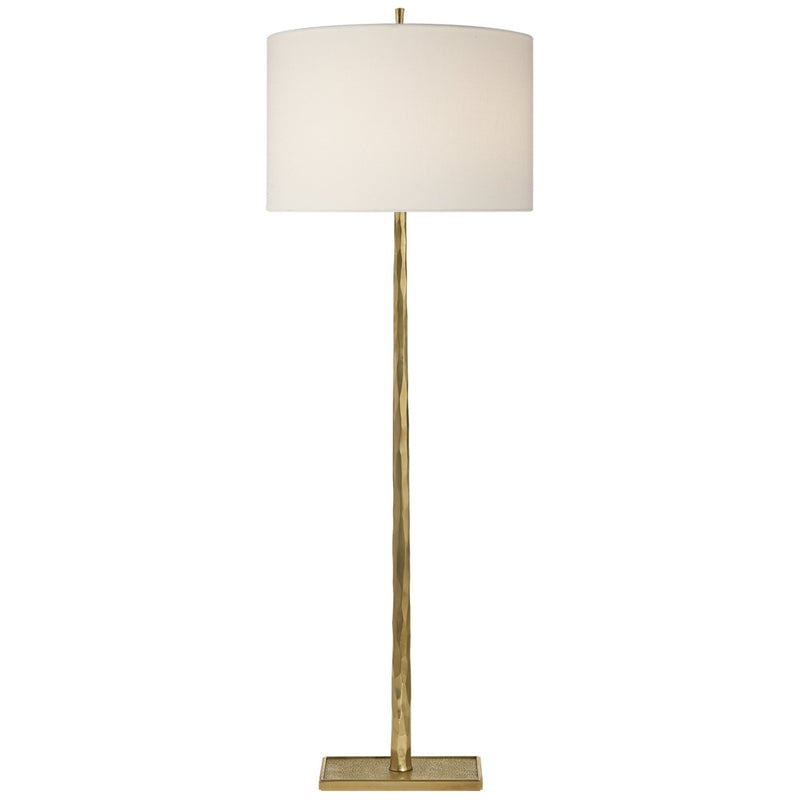 Barbara Barry Lyric Branch Floor Lamp in Soft Brass with Linen Shade