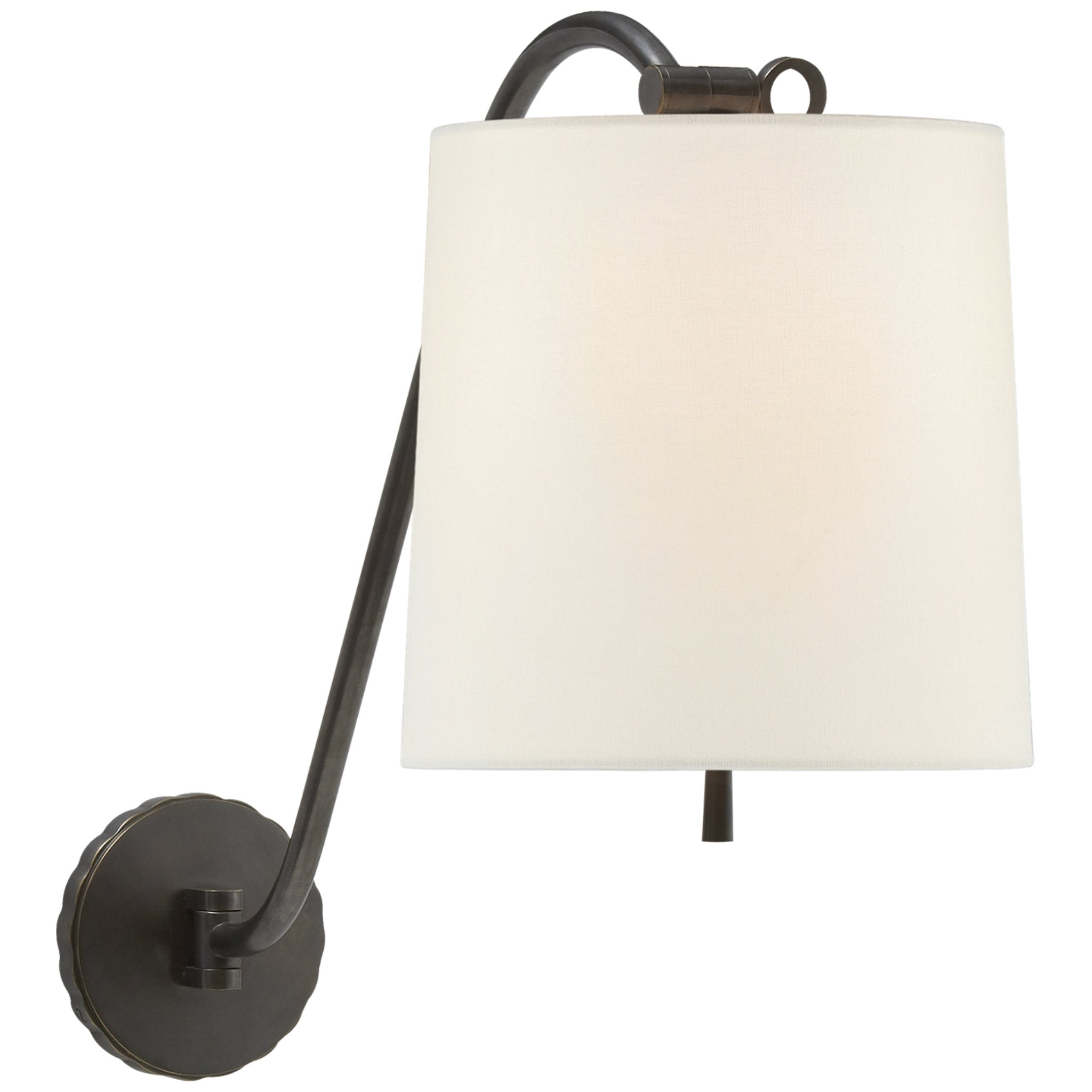 Barbara Barry Understudy Sconce in Bronze with Linen Shade