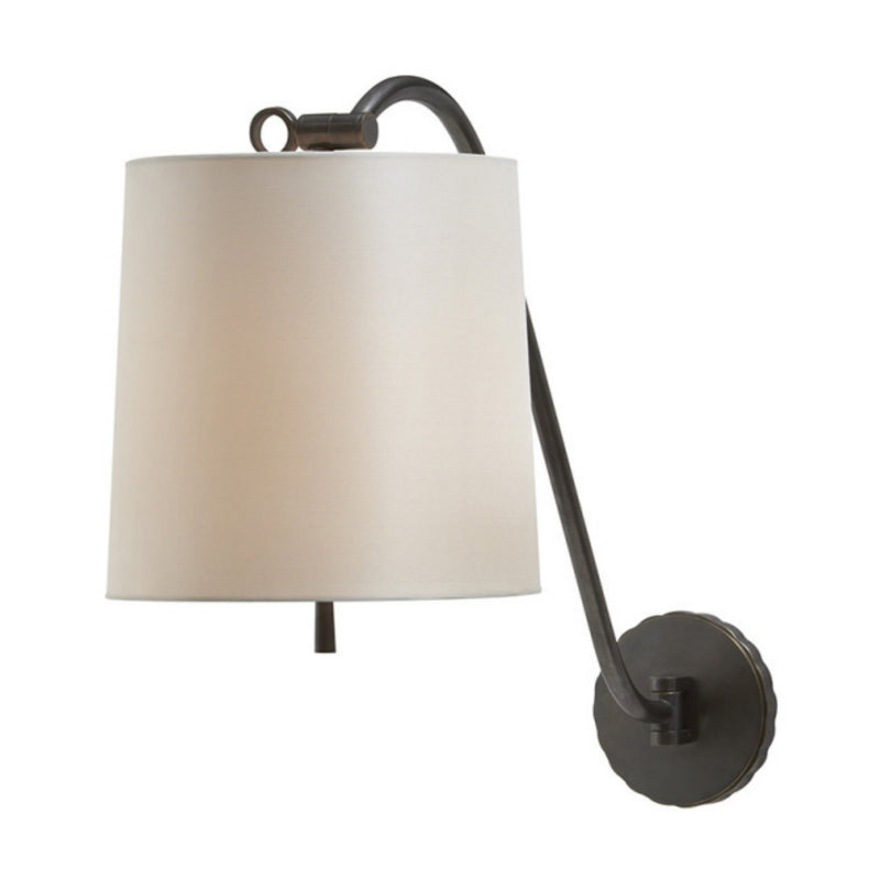Barbara Barry Understudy Sconce in Bronze and Silk Shade